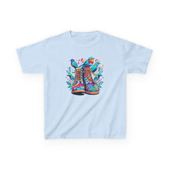 Boots Love Bird Organic Tee For Kids, Children's Clothing, Cute Bird Print Shirt, Nature Lover Gift, Organic Cotton Tee, Kids T-Shirt