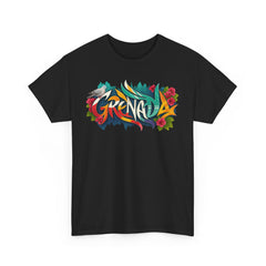 Grenada Nature Color Splash Tee, Island Paradise T-shirt, Vibrant Caribbean Country Tee, Festive Carnival T-shirt, Exotic Grenada Design Tee