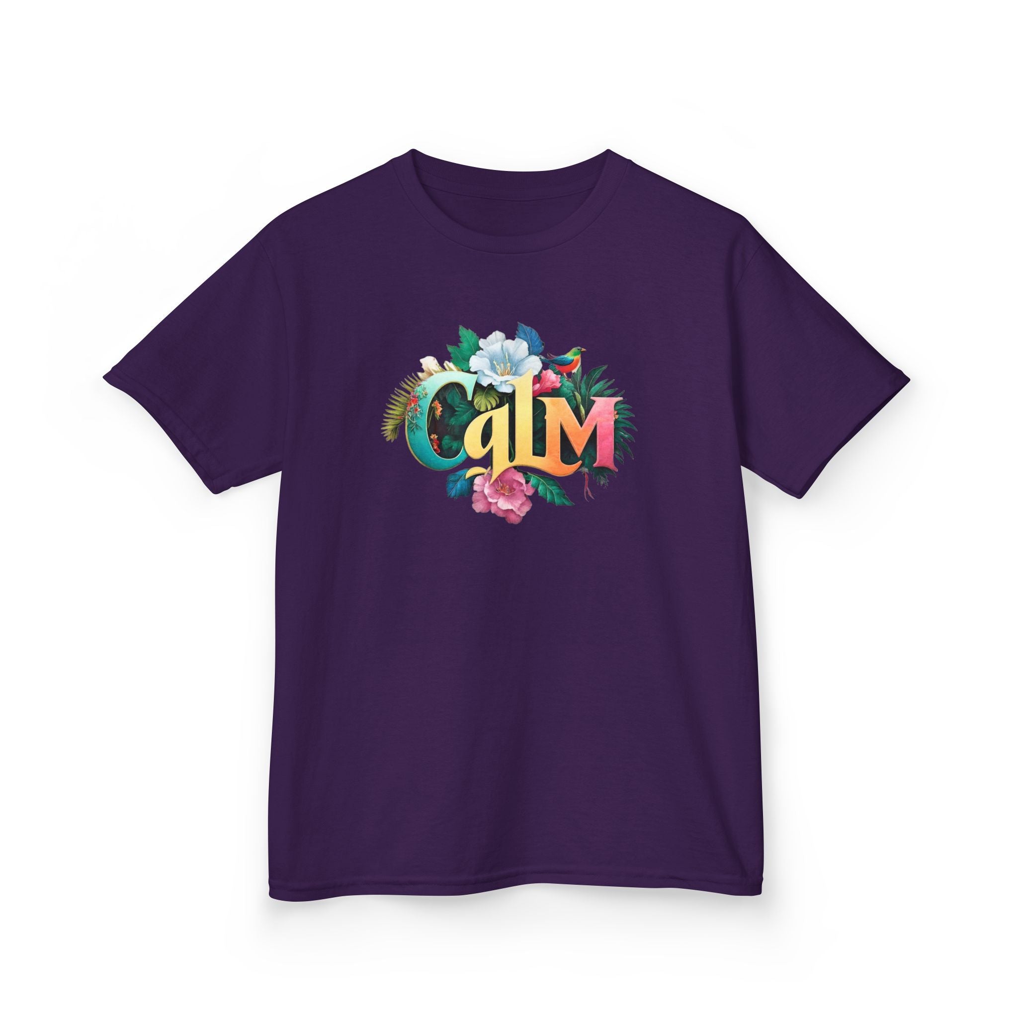 Calm Organic Tee for Kids, Children's Cotton Tshirt, Peaceful Toddler Shirt, Relaxing Youth Top, Serene Baby Tee, Tranquil Kid's Shirt