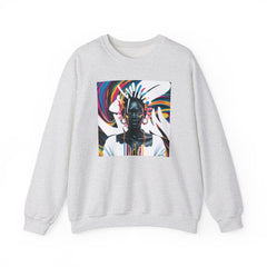 Sudadera unisex con estampado de reina africana y salpicaduras de color