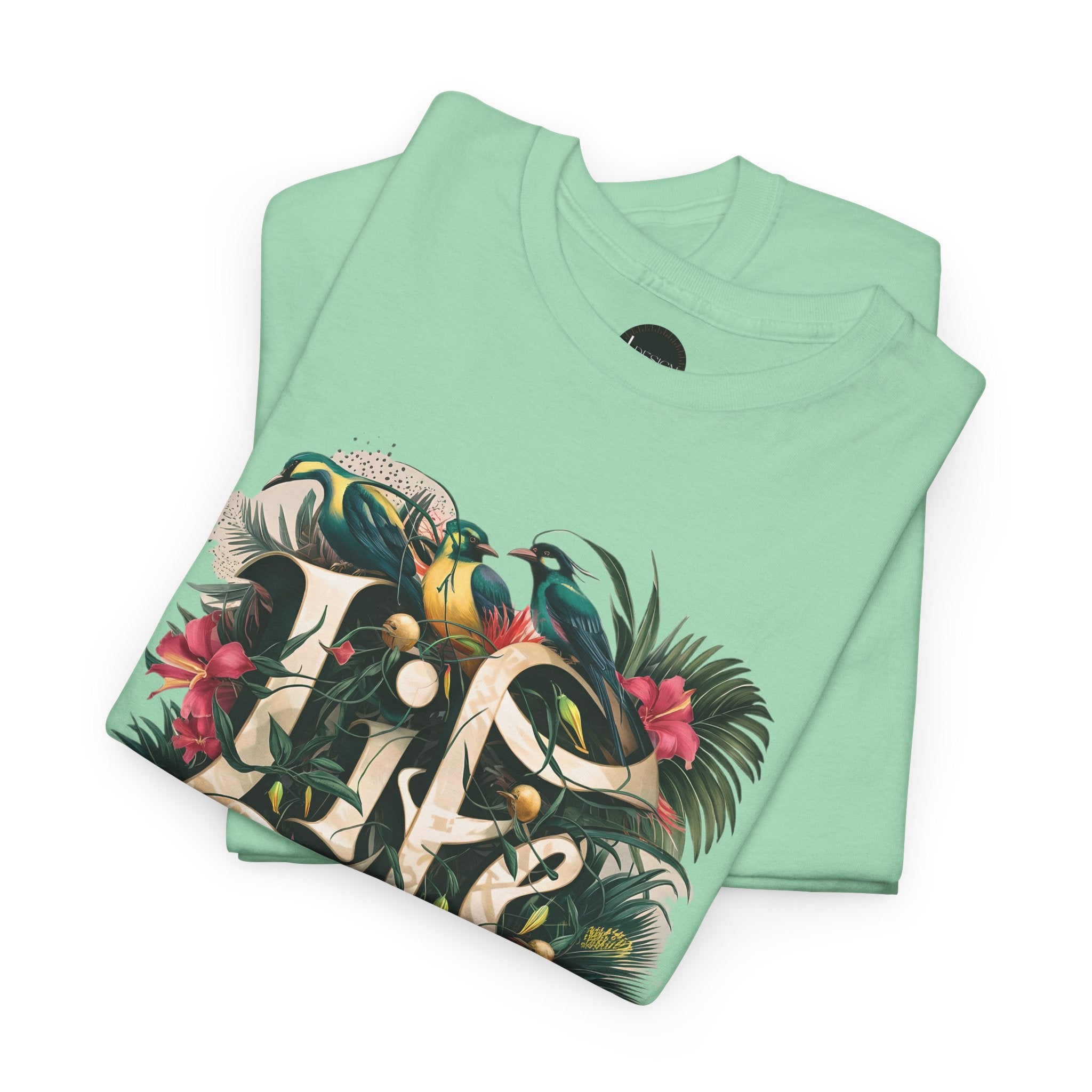 Camiseta orgánica LIFE con salpicaduras de color