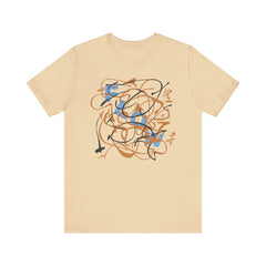 Camiseta de flujo abstracto, regalo unisex, camiseta artística colorida, camiseta de visión creativa, top de diseño auténtico