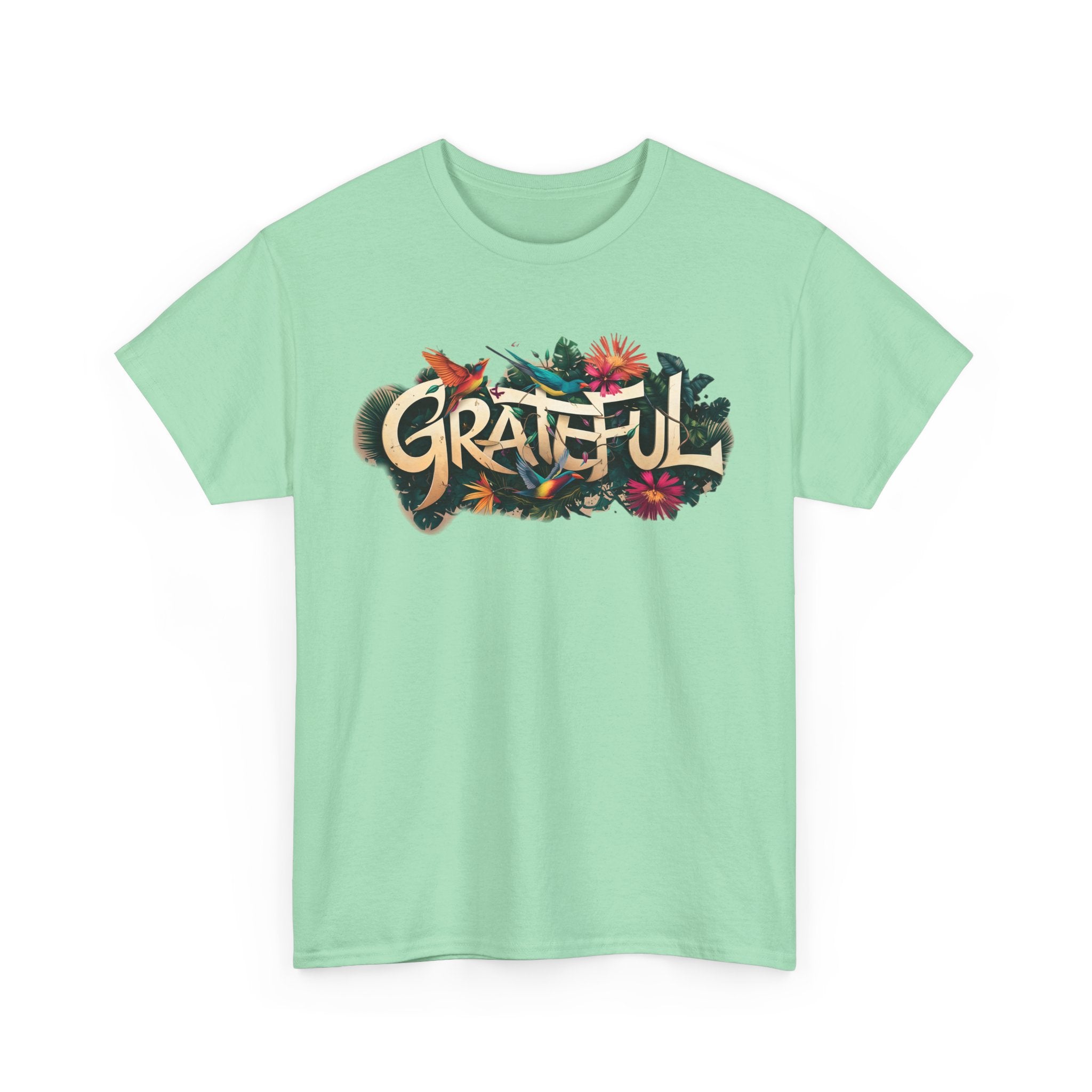 T-shirt bio GRATEFUL à imprimé coloré