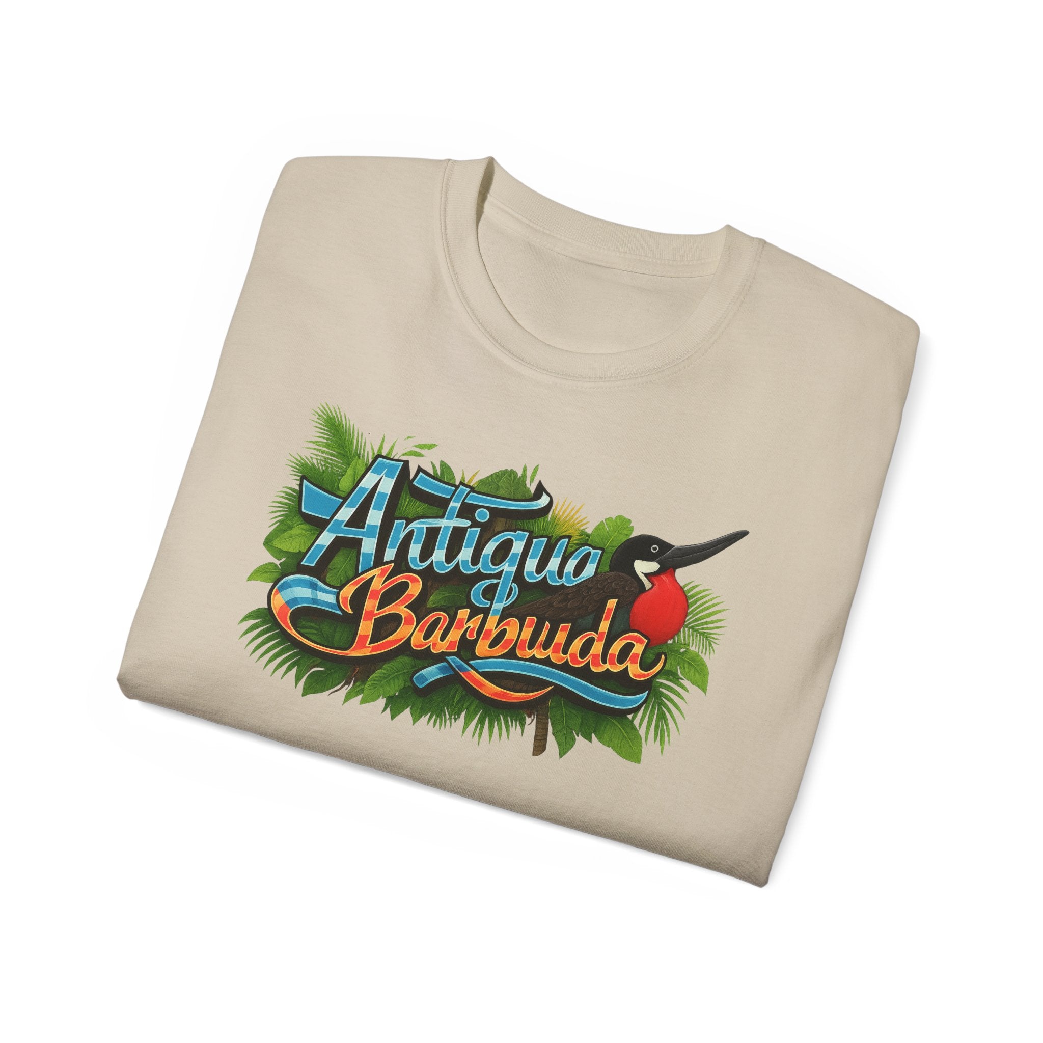 Camiseta con salpicaduras de color de Antigua y Barbuda