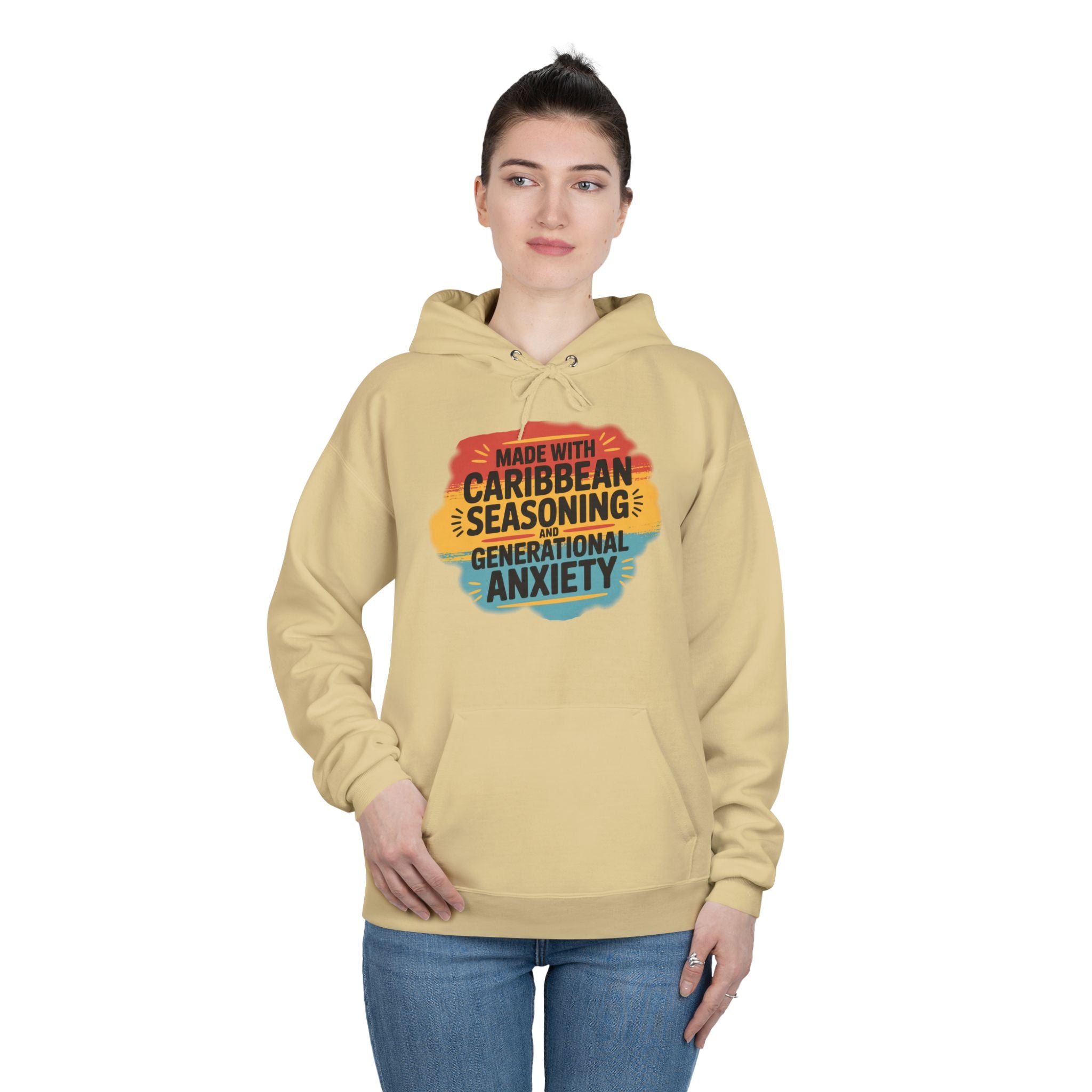 Made With Caribbean Seasoning & Generational Anxiety Hoodie