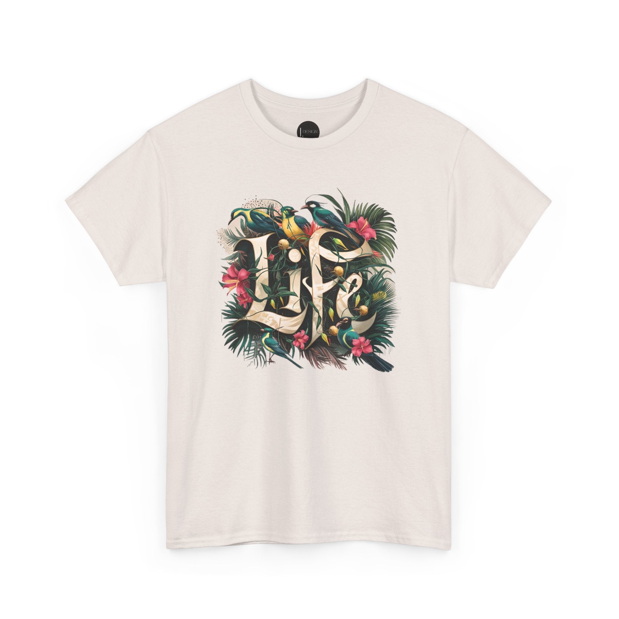 Camiseta orgánica LIFE con salpicaduras de color
