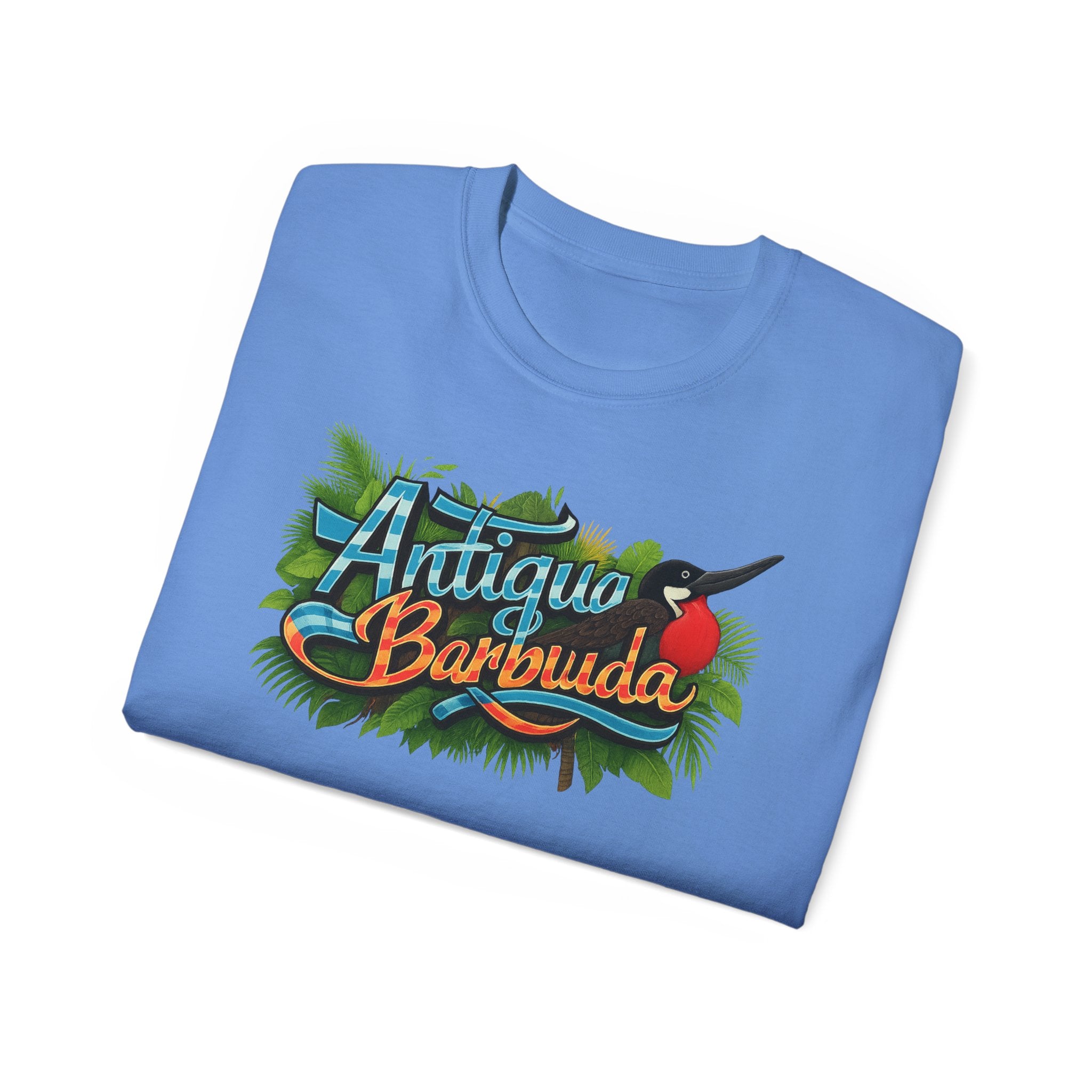 Camiseta con salpicaduras de color de Antigua y Barbuda