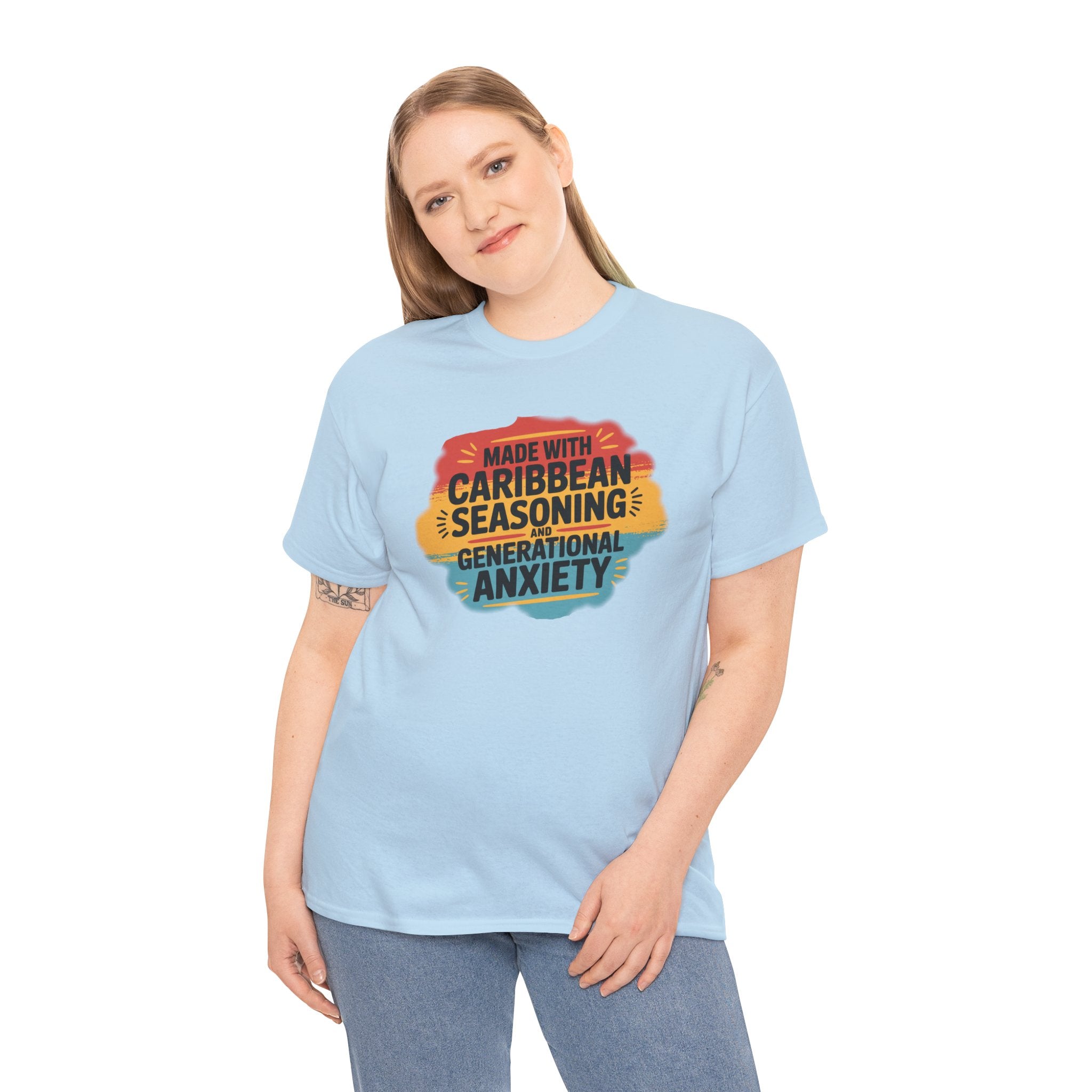 Made With Caribbean Seasoning & Generational Anxiety Tee