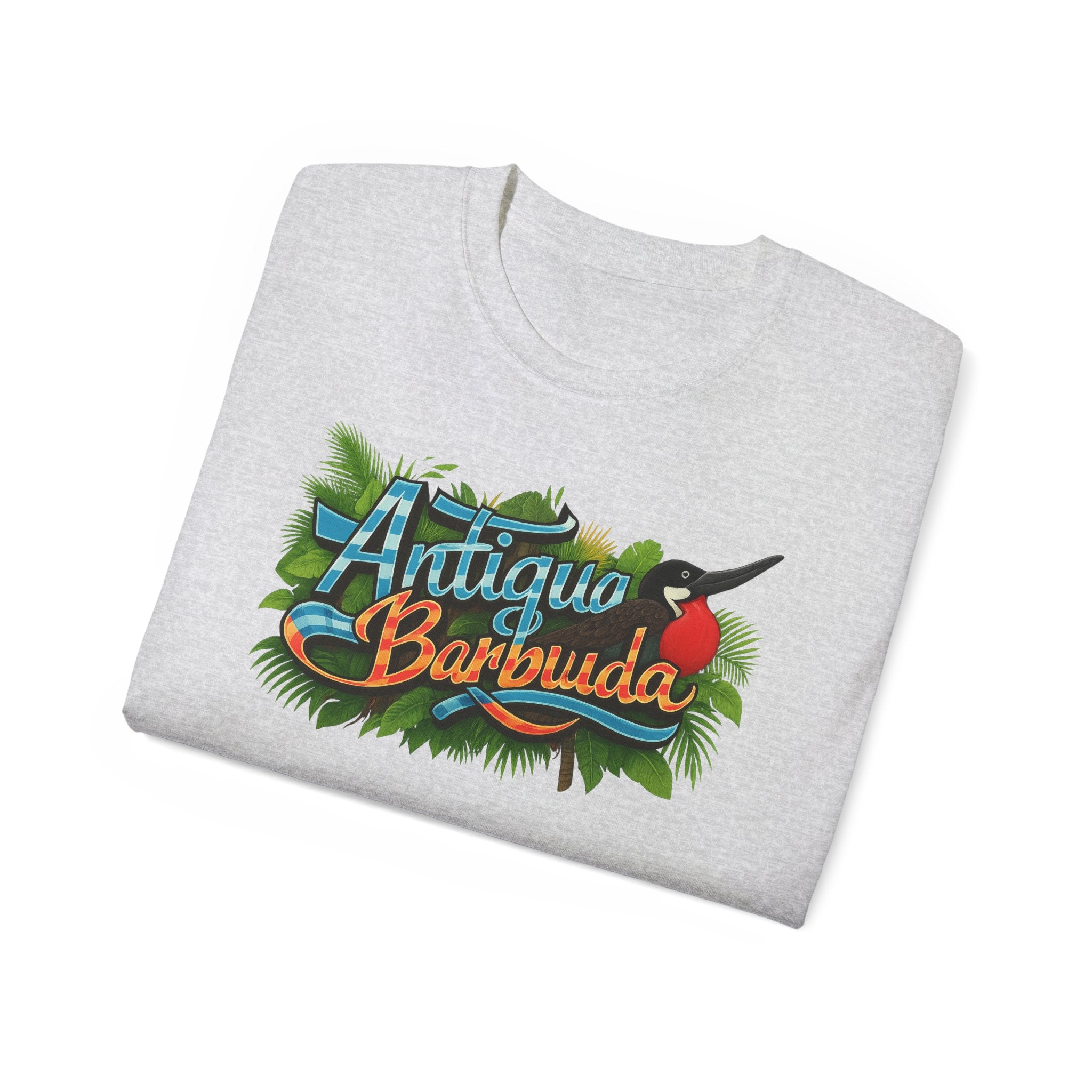 Camiseta con salpicaduras de color de Antigua y Barbuda