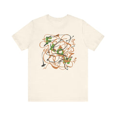 Camiseta de flujo abstracto, regalo unisex, camiseta artística colorida, camiseta de visión creativa, top de diseño auténtico