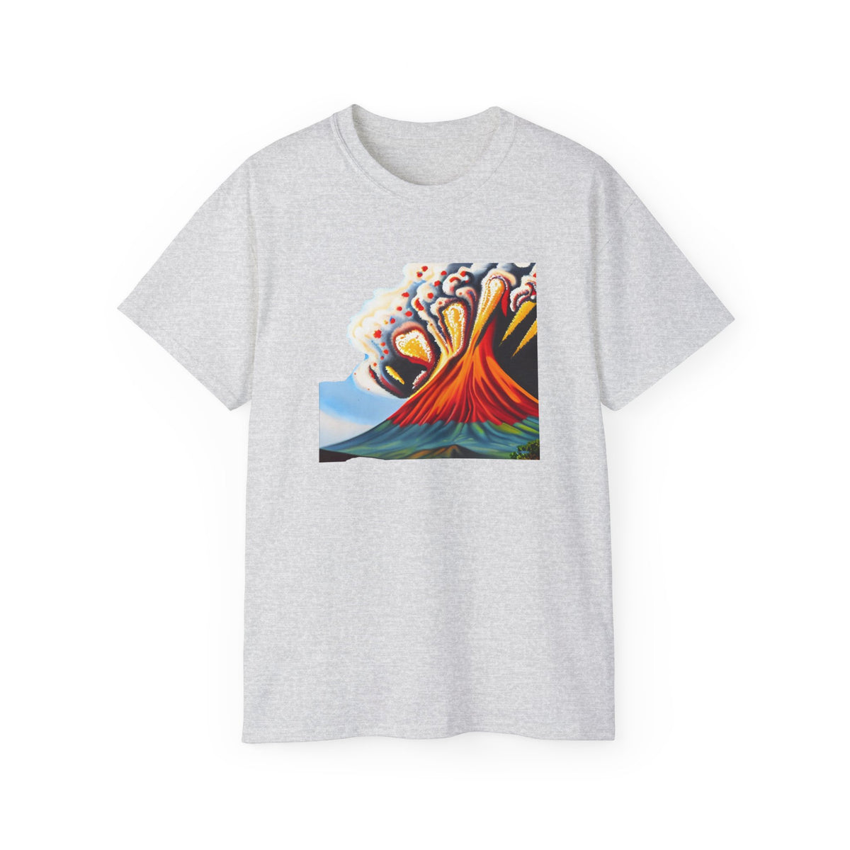 Camiseta Stratacano (arte del volcán de Montserrat)