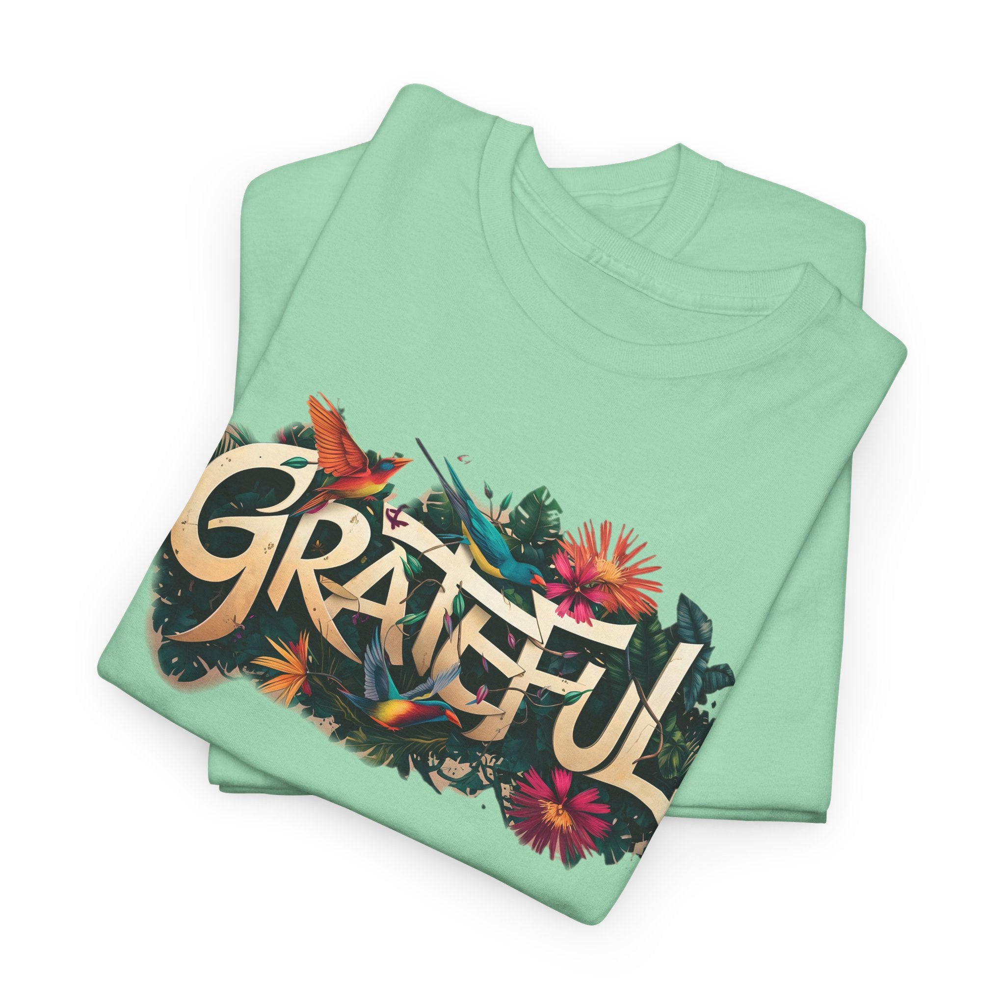 T-shirt bio GRATEFUL à imprimé coloré