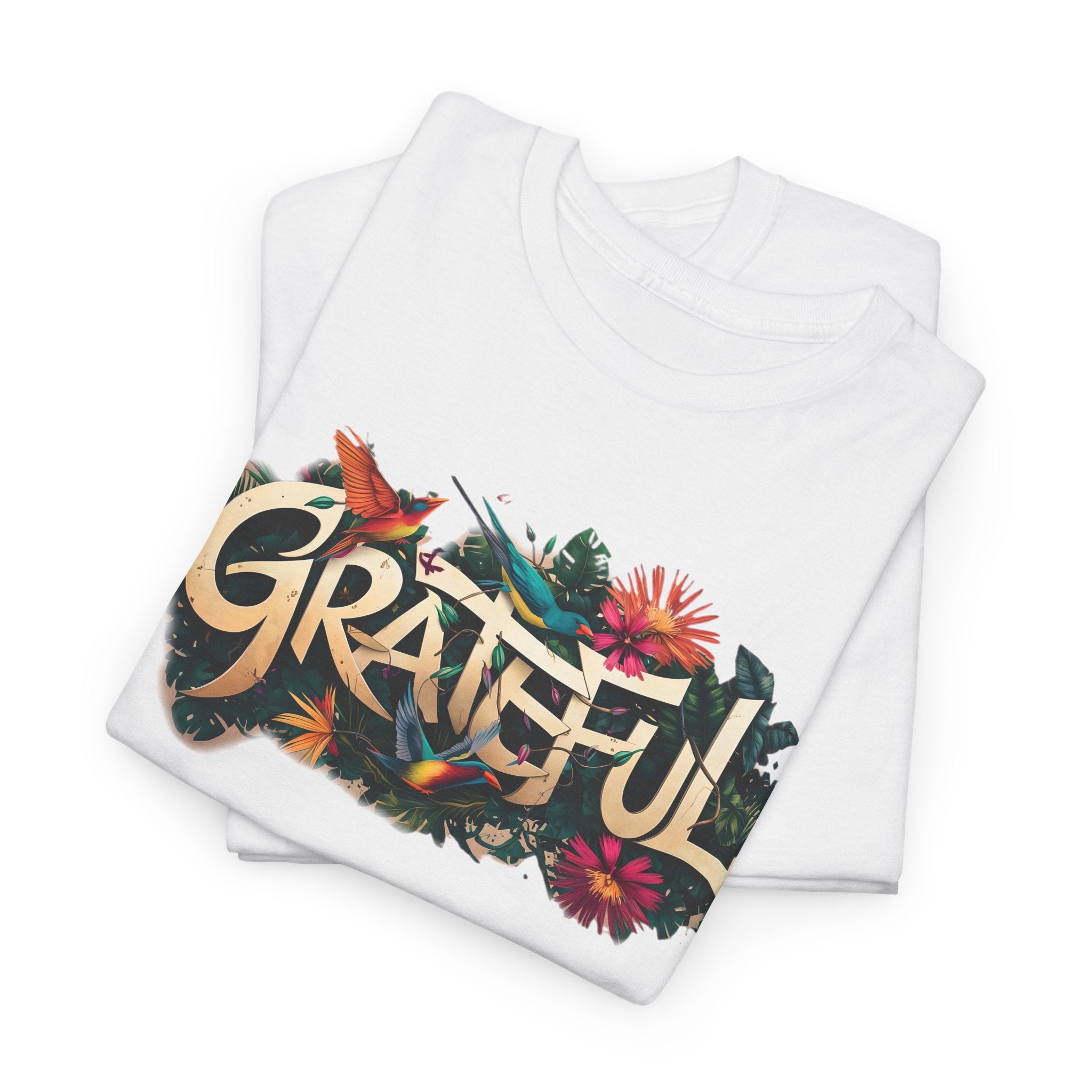T-shirt bio GRATEFUL à imprimé coloré