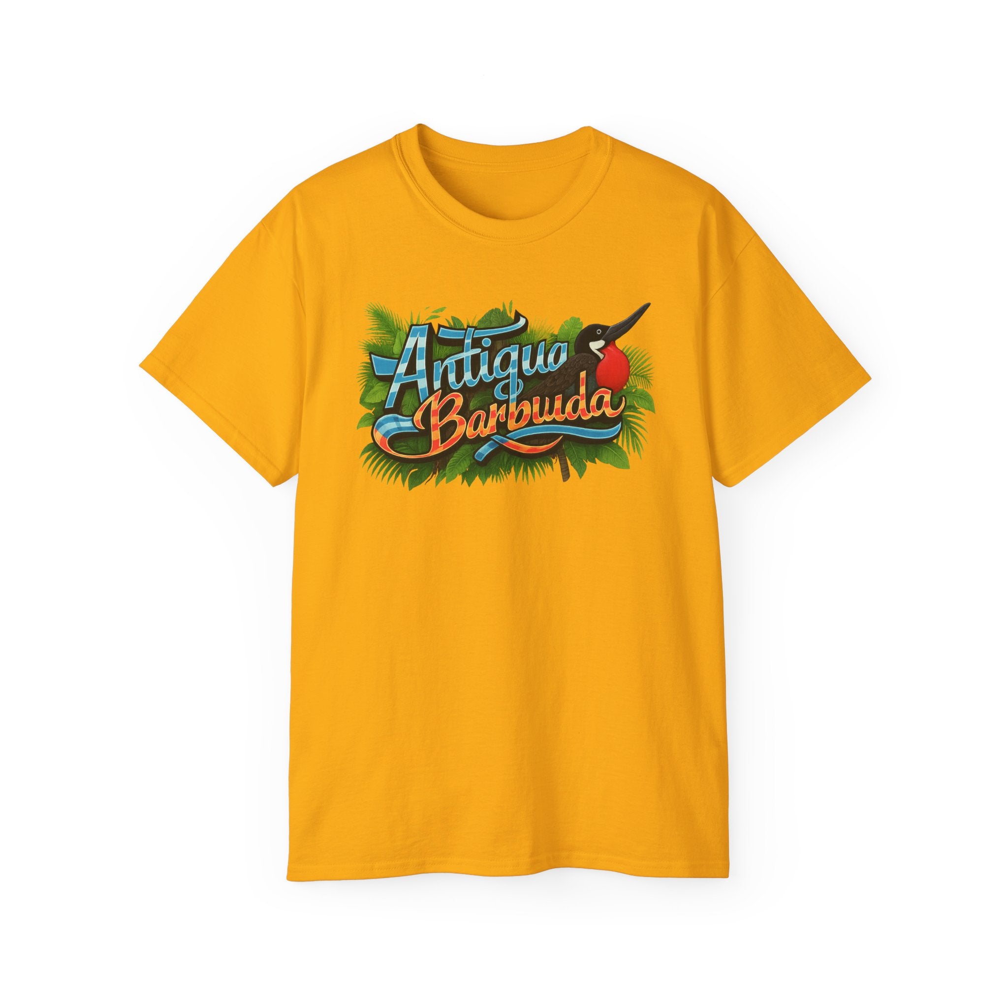 Camiseta con salpicaduras de color de Antigua y Barbuda