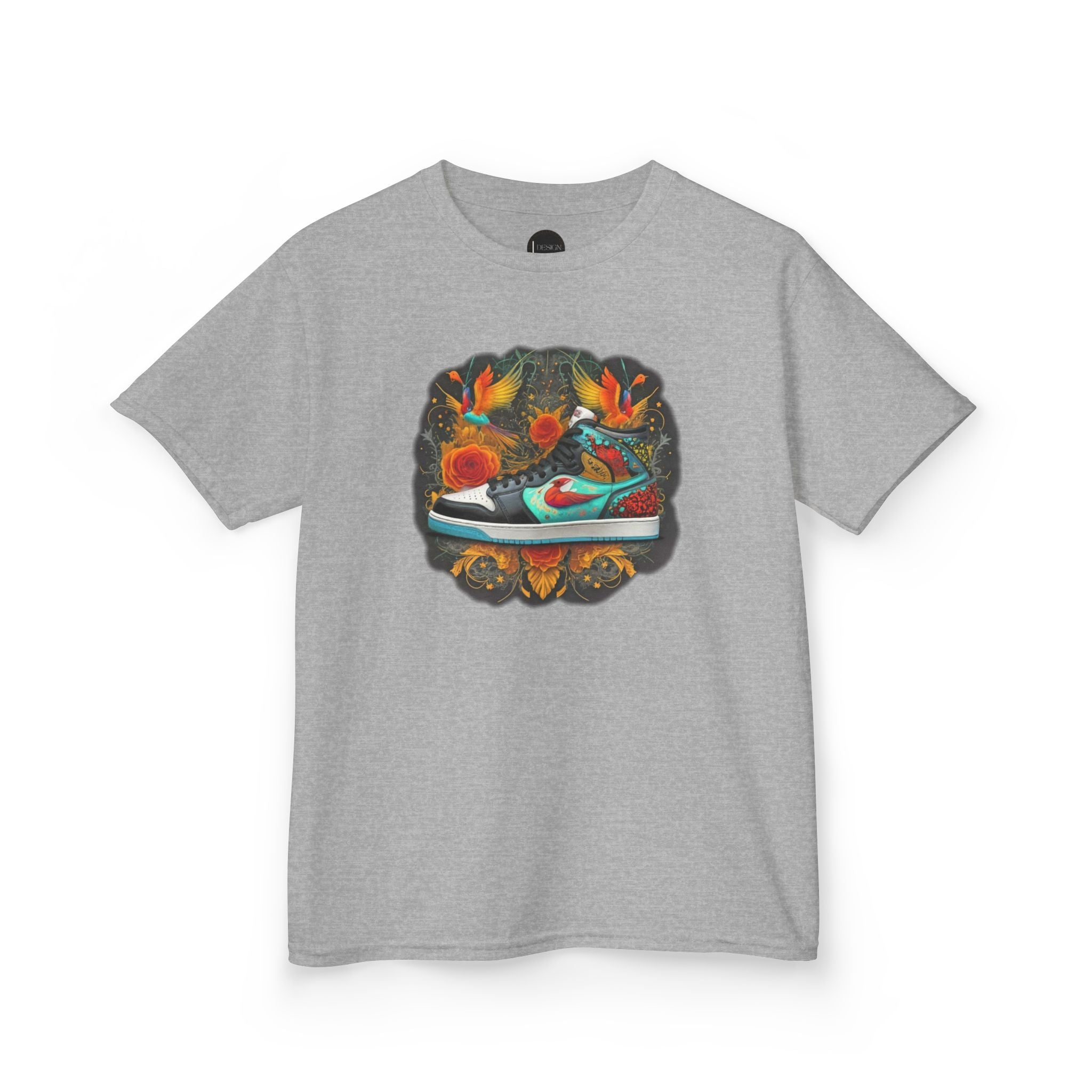 Dream Sneaker Birds La Flora Kids Tee - Cute Nature Children's T-Shirt, Youth Graphic Shirt, Animal Lover Gift, Kid's Summer Apparel,