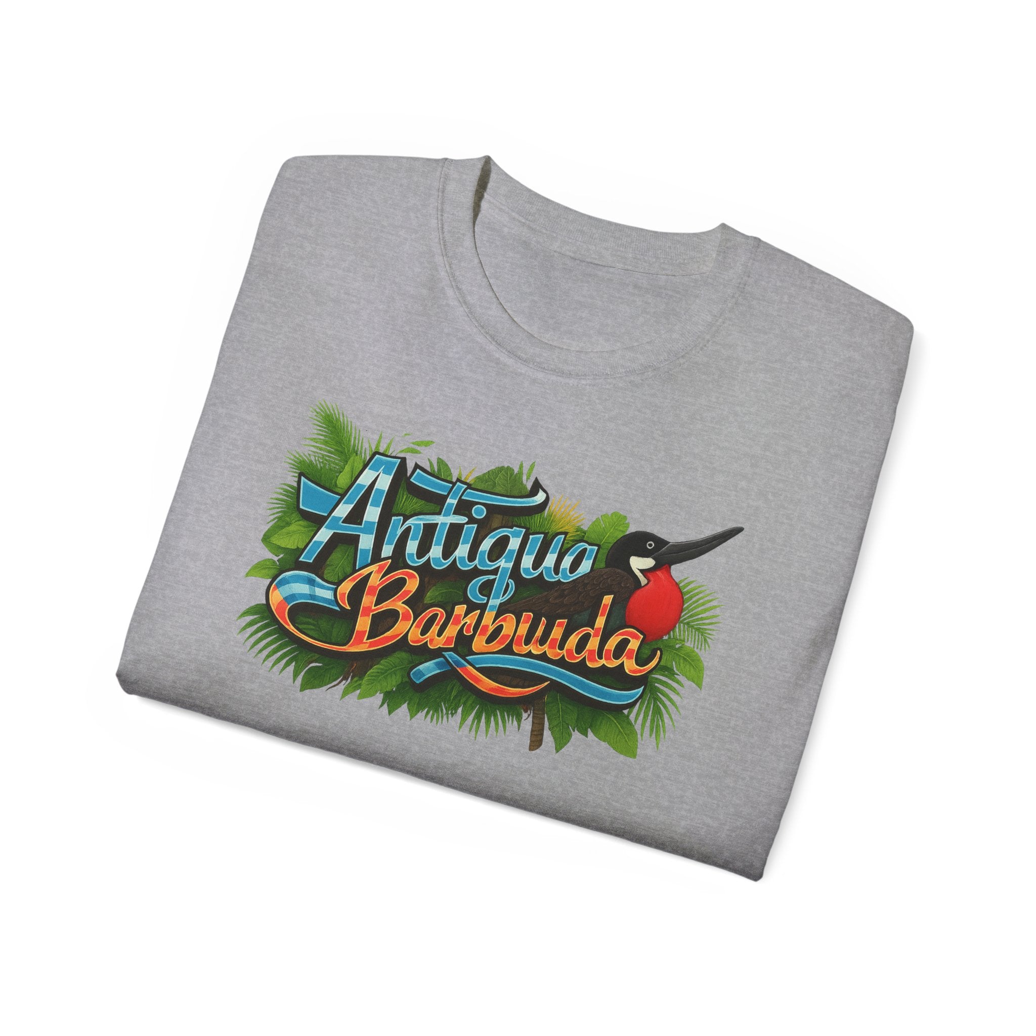 Camiseta con salpicaduras de color de Antigua y Barbuda