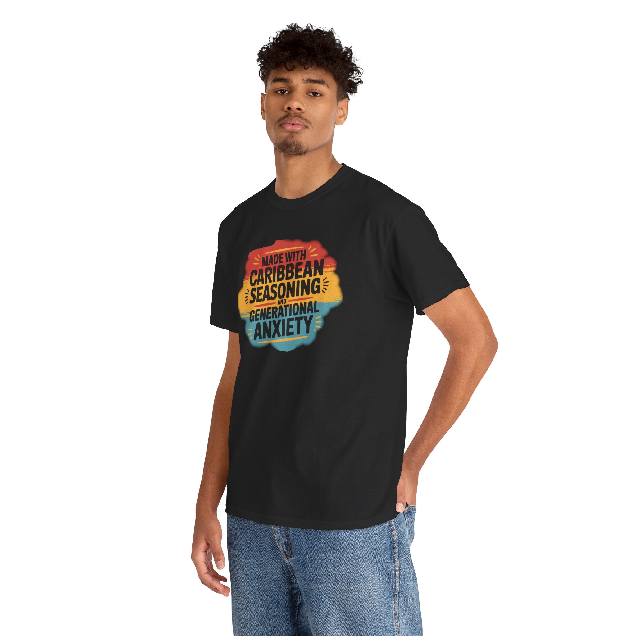 Made With Caribbean Seasoning & Generational Anxiety Tee