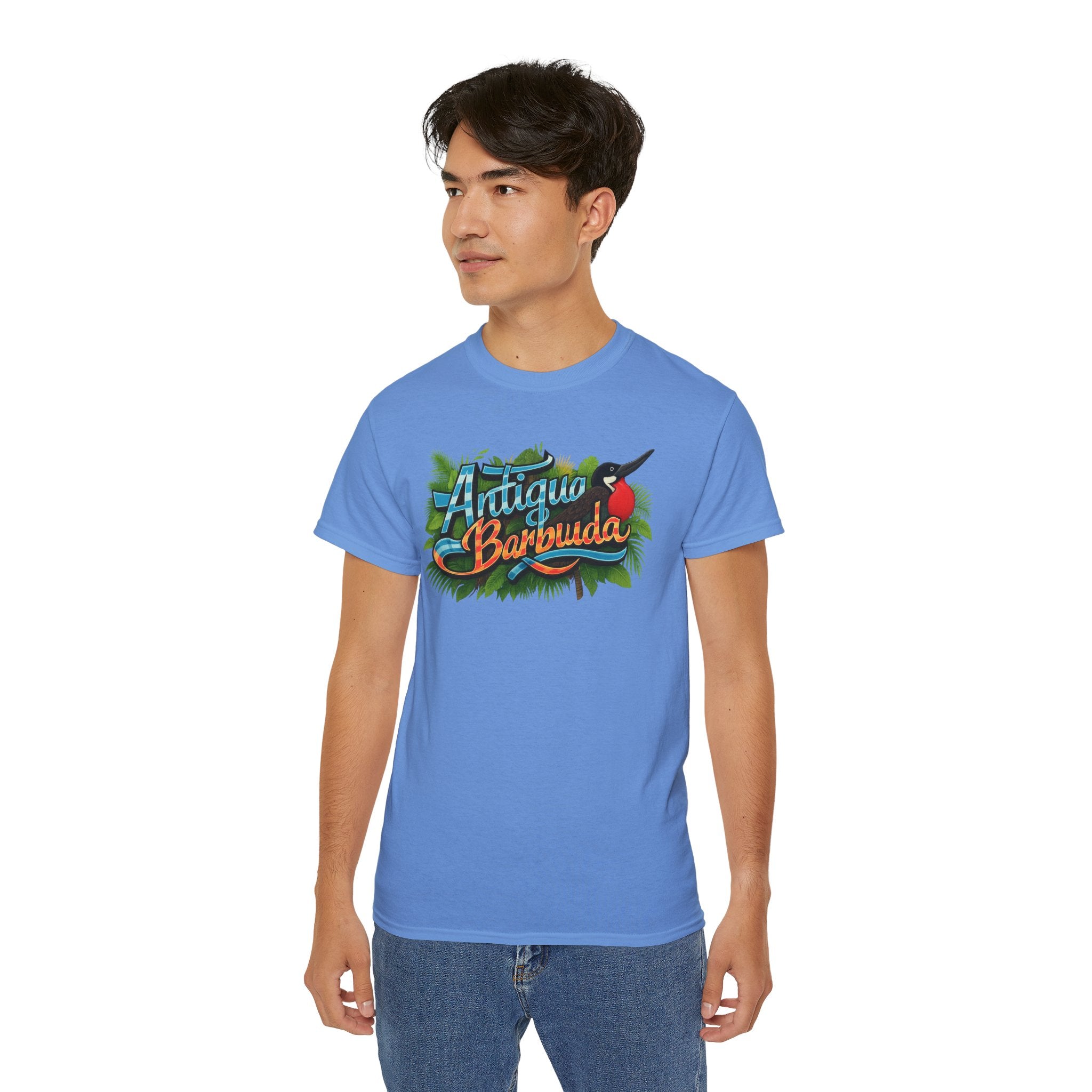 Camiseta con salpicaduras de color de Antigua y Barbuda