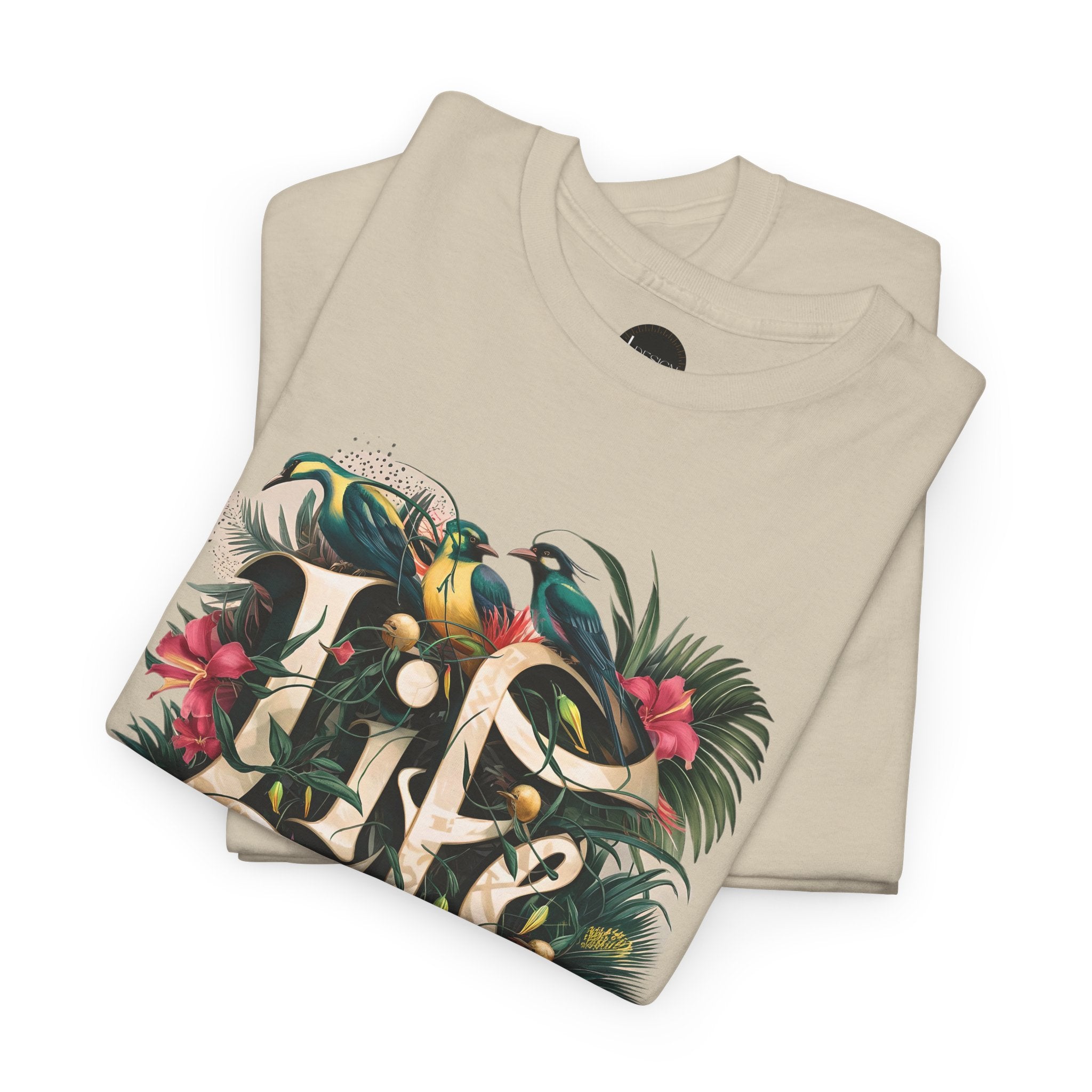 Camiseta orgánica LIFE con salpicaduras de color
