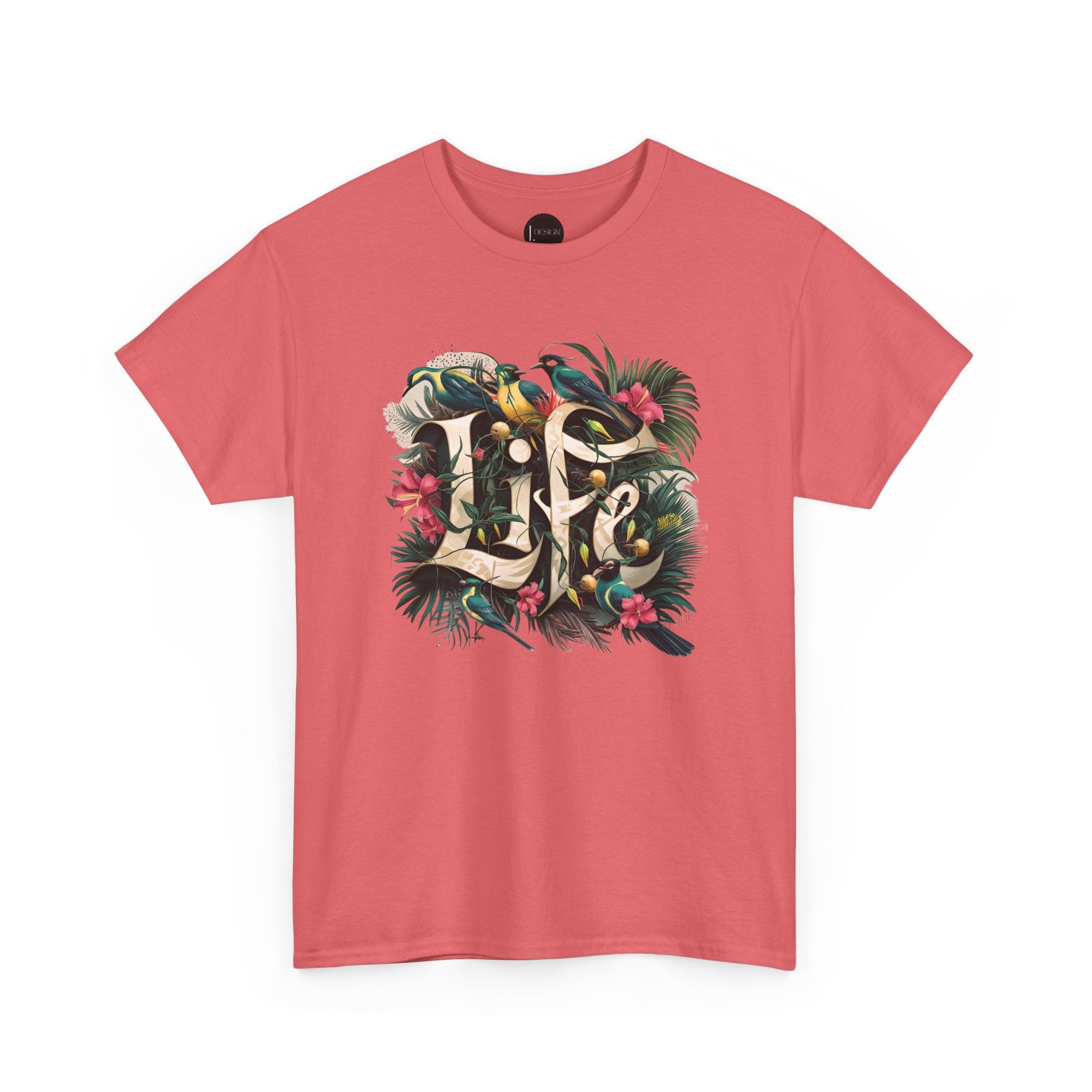 Camiseta orgánica LIFE con salpicaduras de color