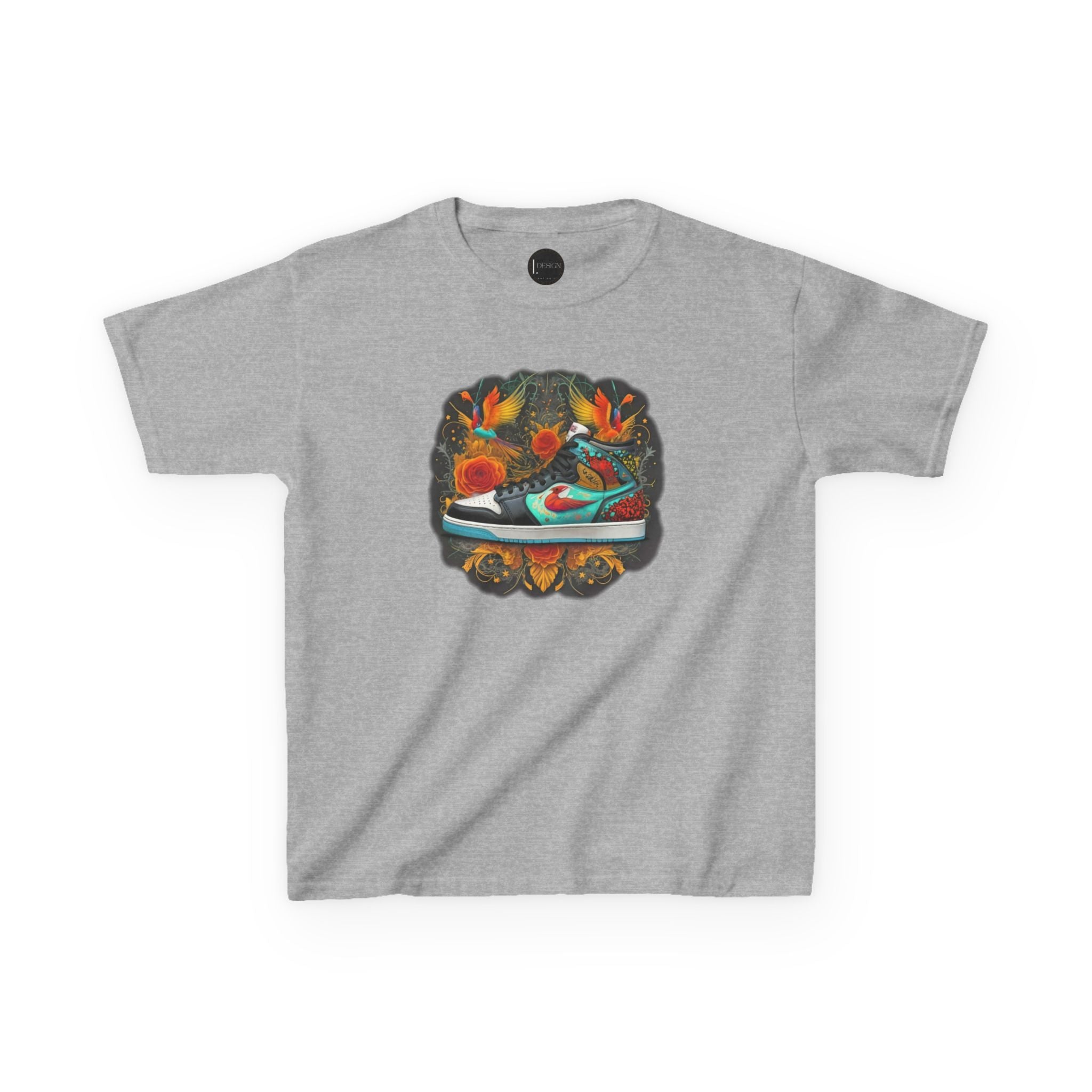 Dream Sneaker Birds La Flora Kids Tee - Cute Nature Children's T-Shirt, Youth Graphic Shirt, Animal Lover Gift, Kid's Summer Apparel,