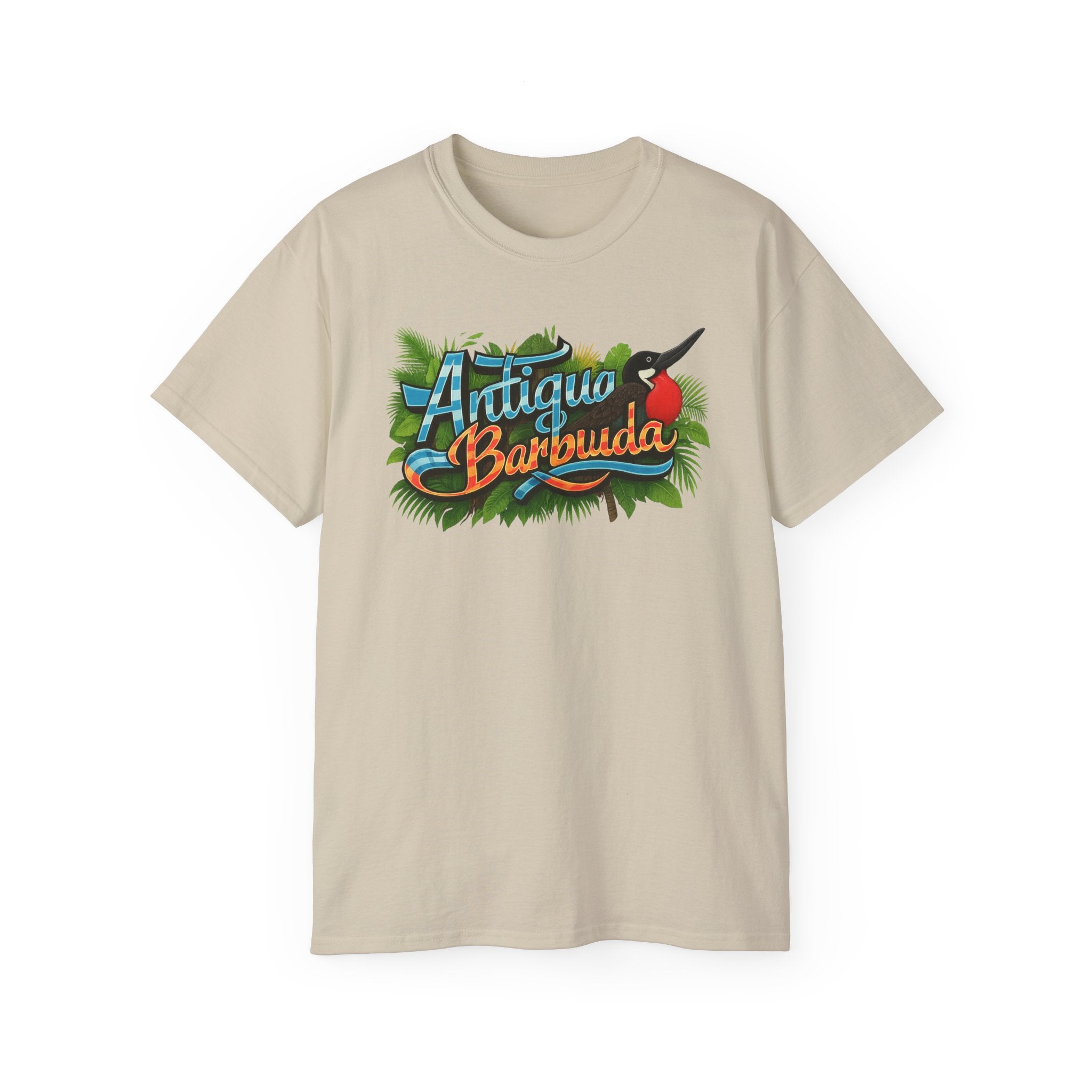 Camiseta con salpicaduras de color de Antigua y Barbuda