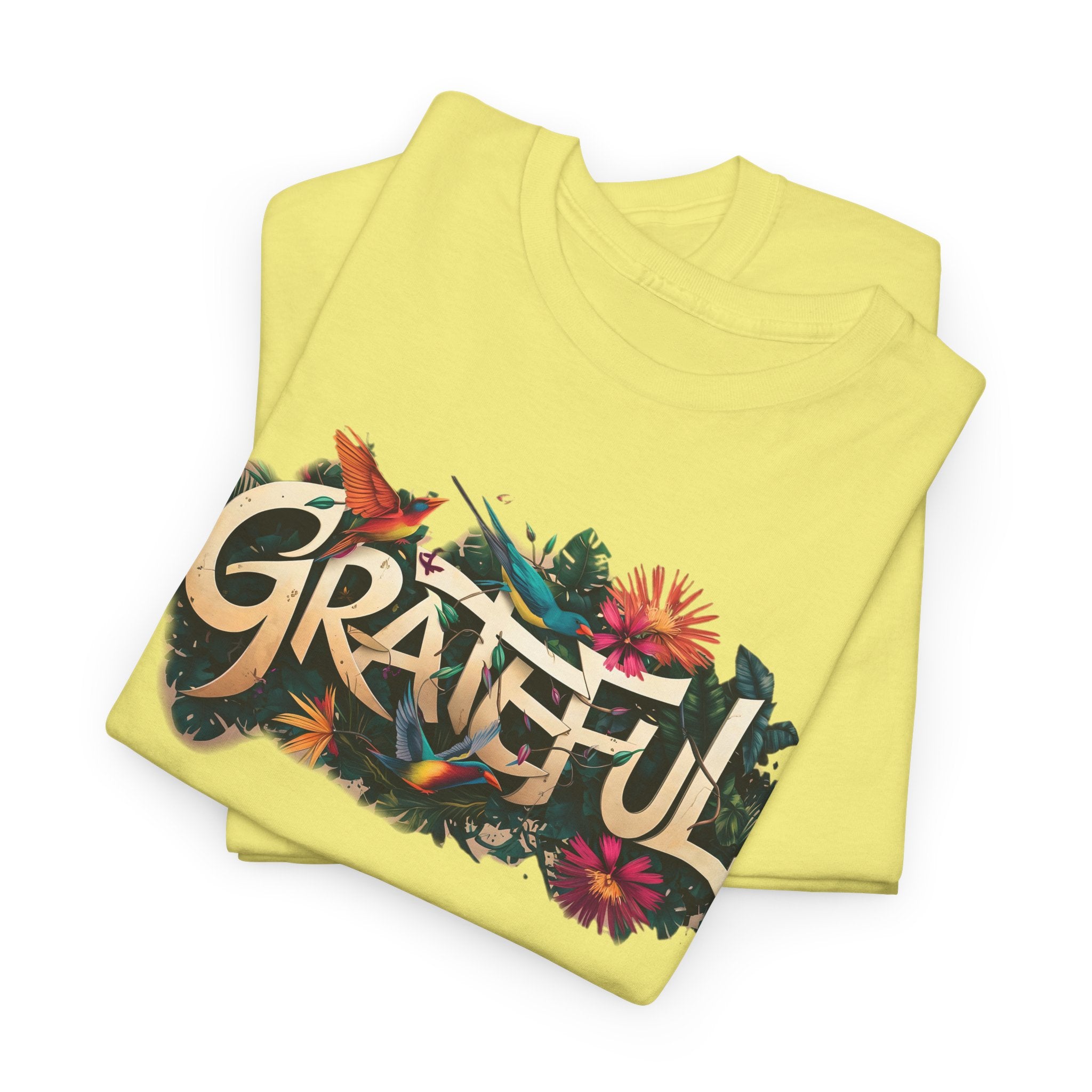 T-shirt bio GRATEFUL à imprimé coloré