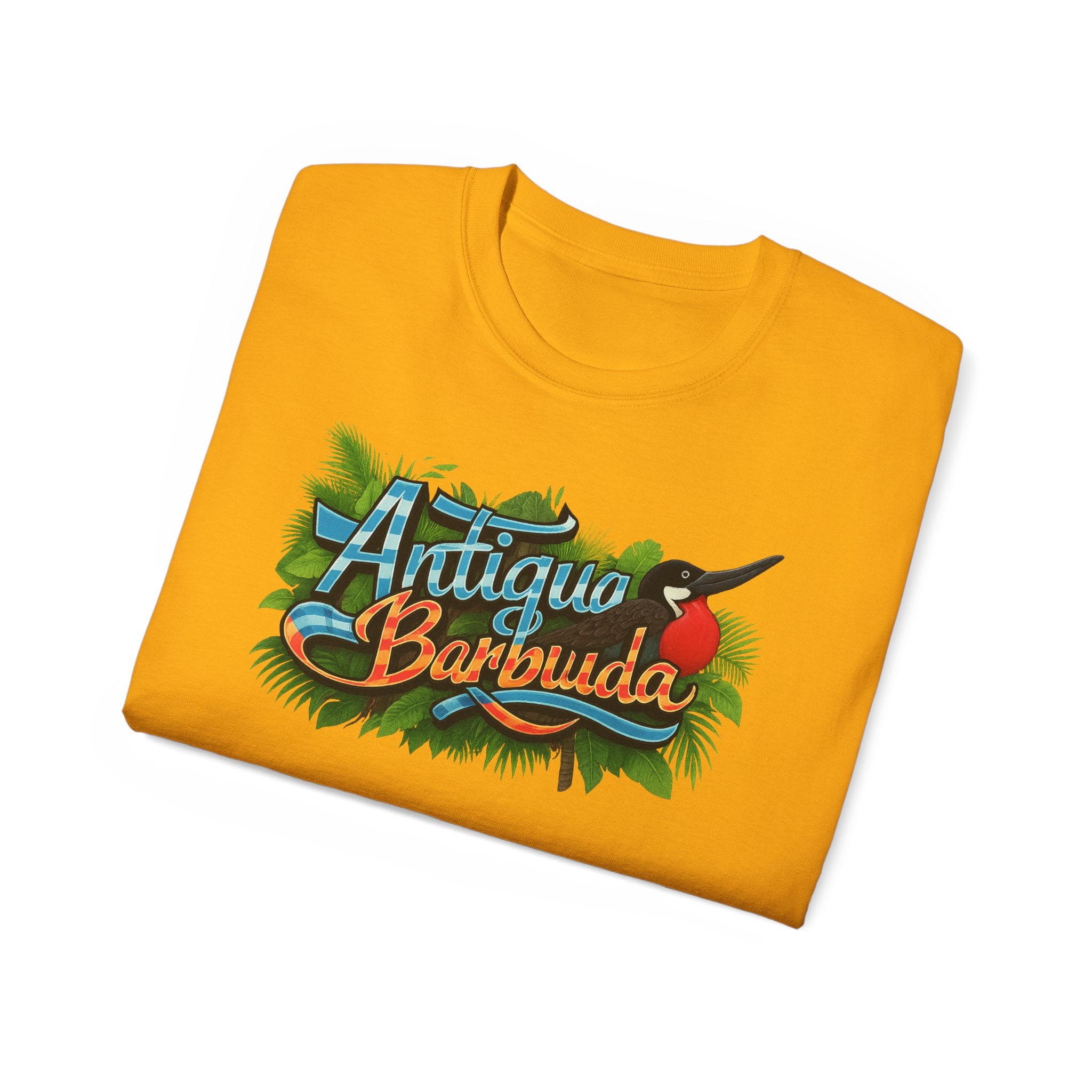 Camiseta con salpicaduras de color de Antigua y Barbuda