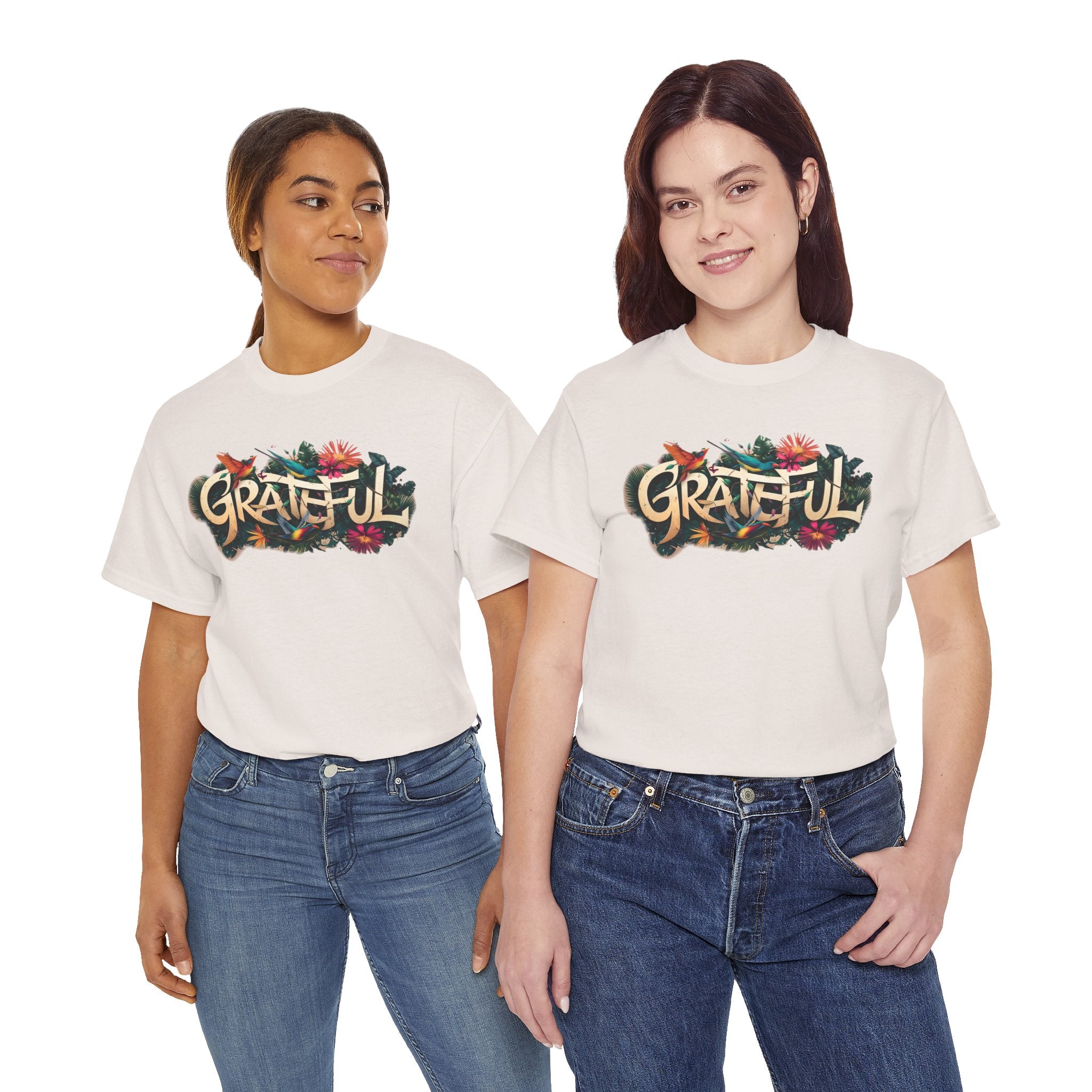 T-shirt bio GRATEFUL à imprimé coloré