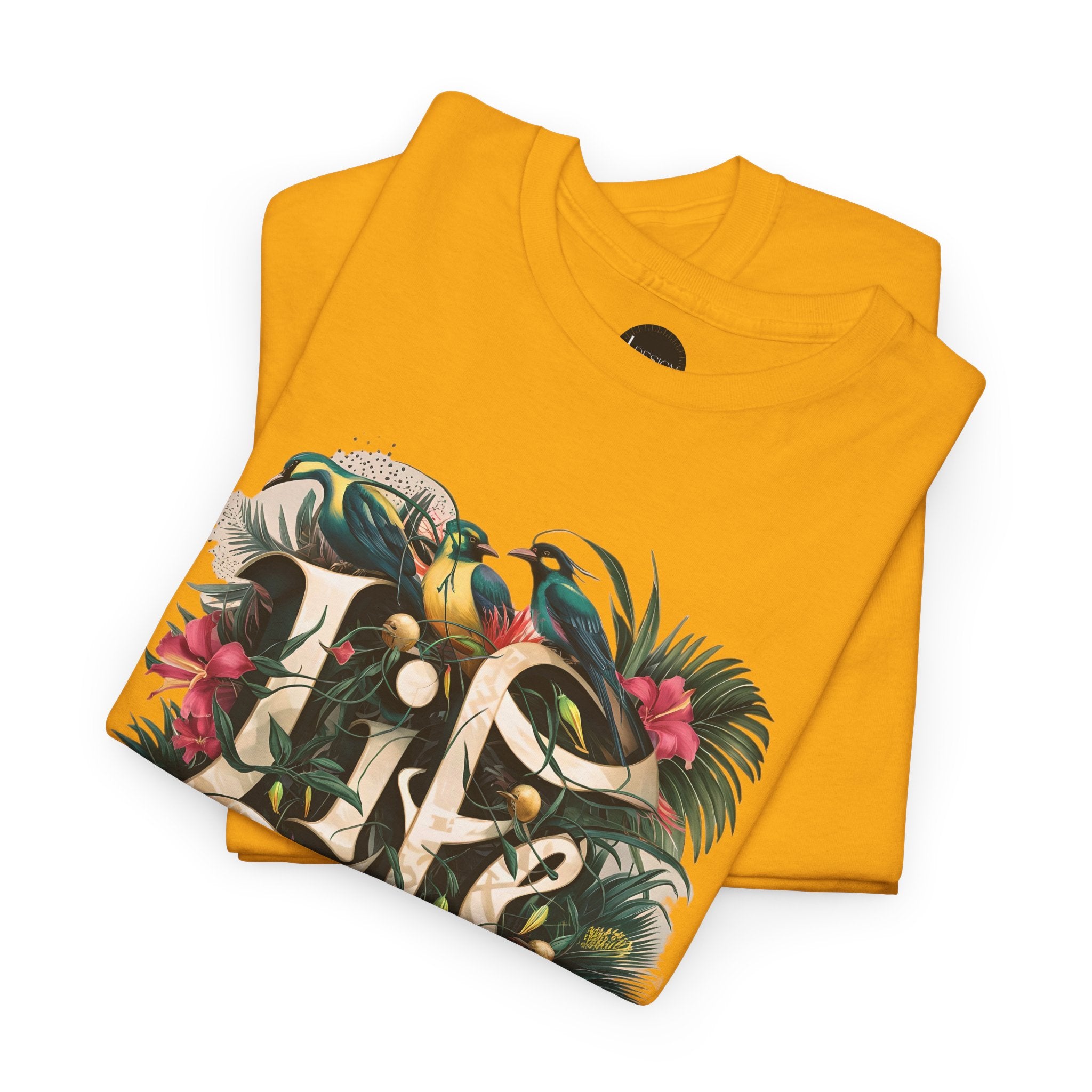 Camiseta orgánica LIFE con salpicaduras de color