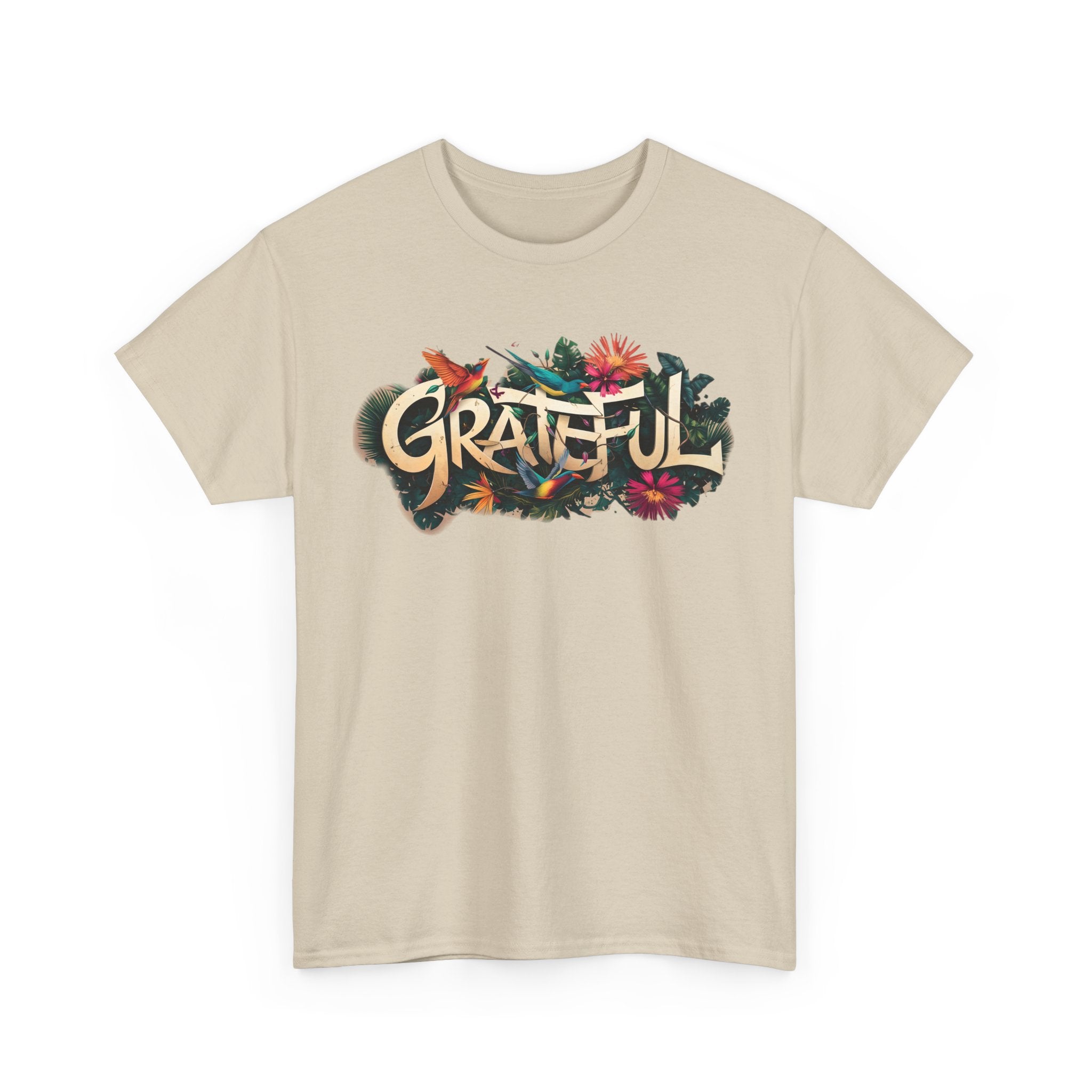 T-shirt bio GRATEFUL à imprimé coloré