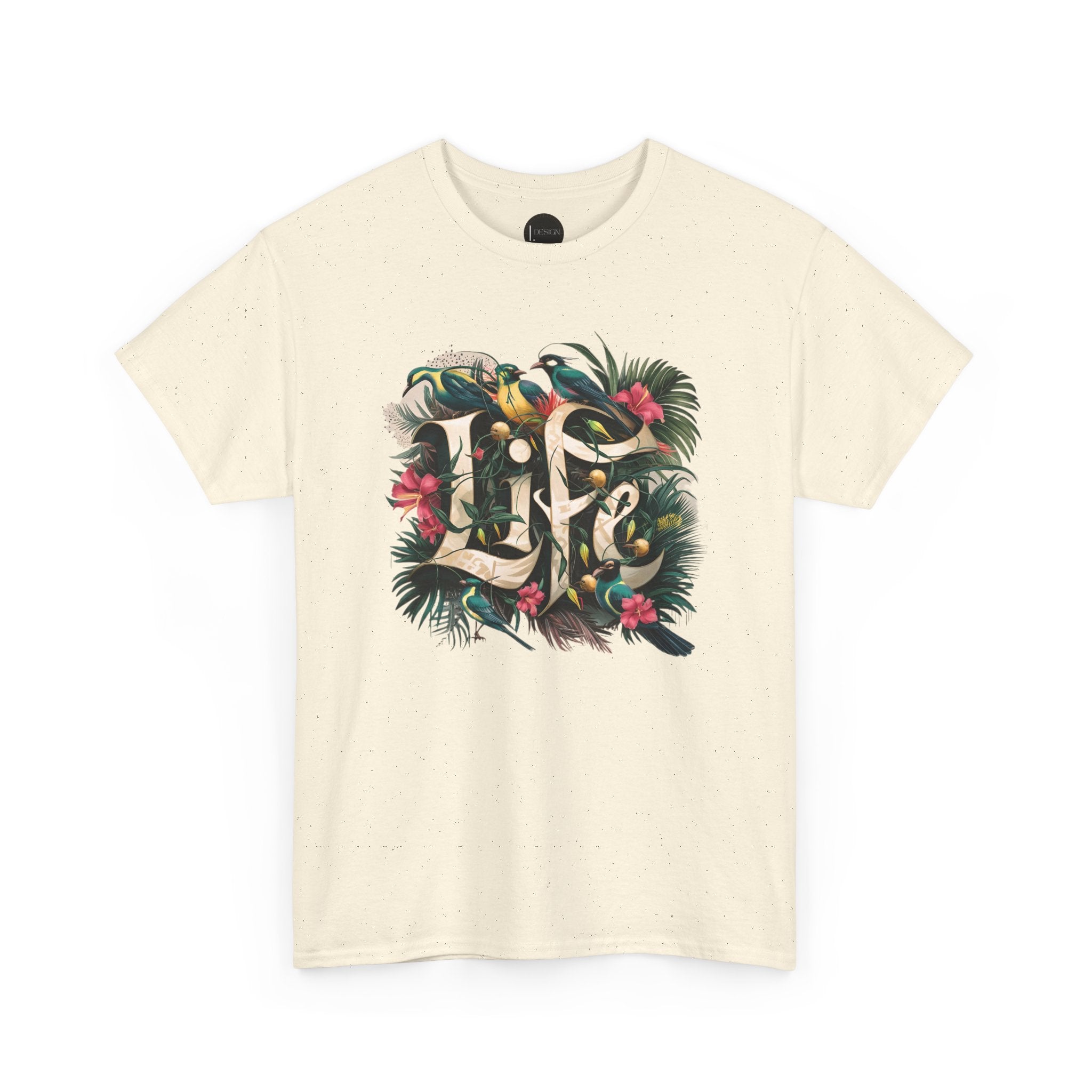 Camiseta orgánica LIFE con salpicaduras de color