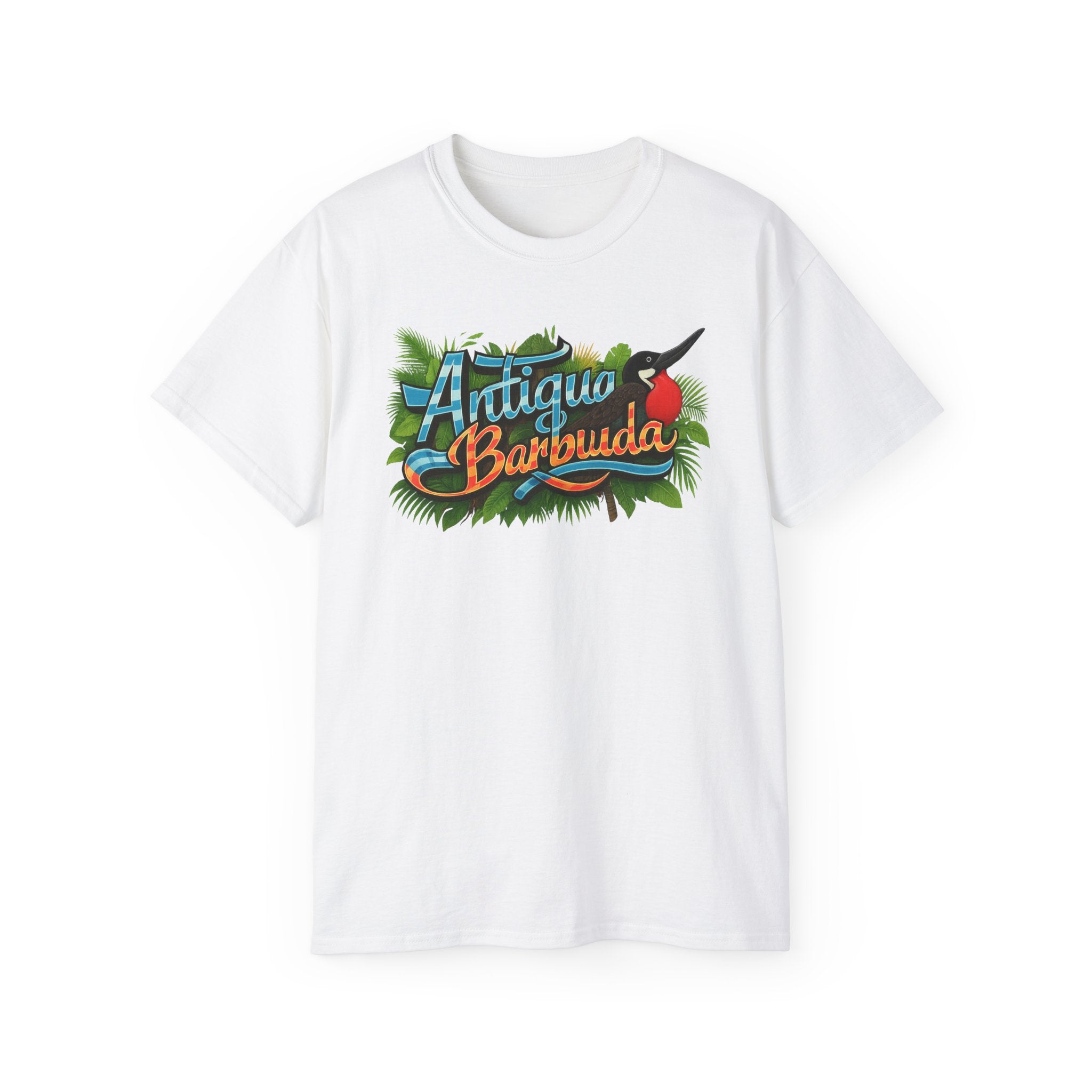 Camiseta con salpicaduras de color de Antigua y Barbuda