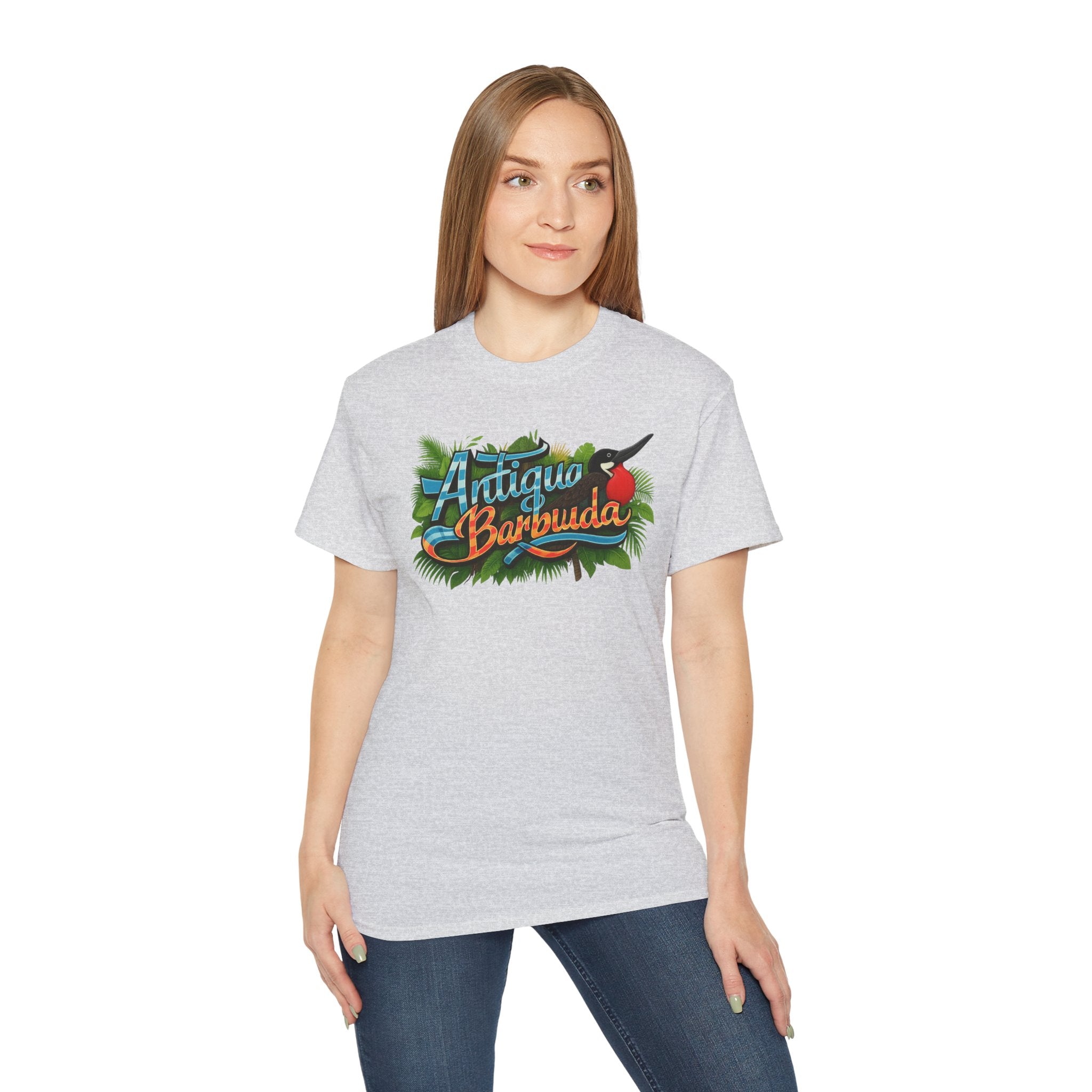 Camiseta con salpicaduras de color de Antigua y Barbuda