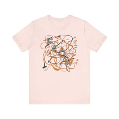 Camiseta de flujo abstracto, regalo unisex, camiseta artística colorida, camiseta de visión creativa, top de diseño auténtico