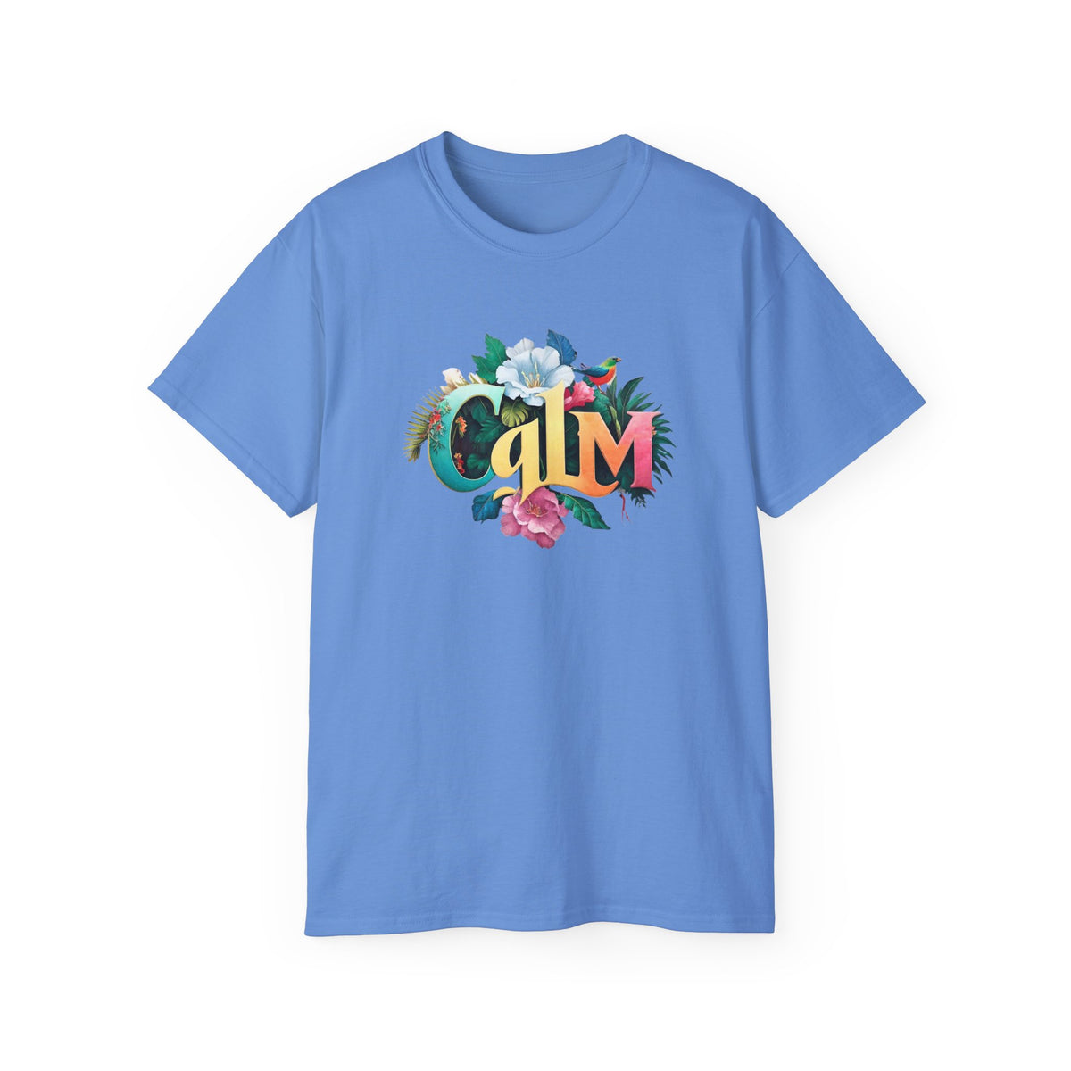 Camiseta CALM con estampado floral orgánico y salpicaduras de color