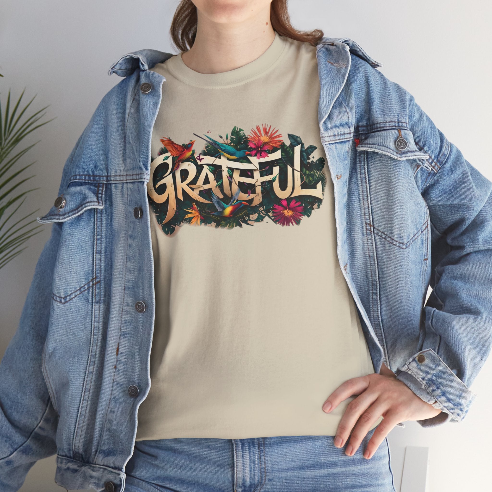 T-shirt bio GRATEFUL à imprimé coloré