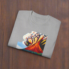 Camiseta Stratacano (arte del volcán de Montserrat)