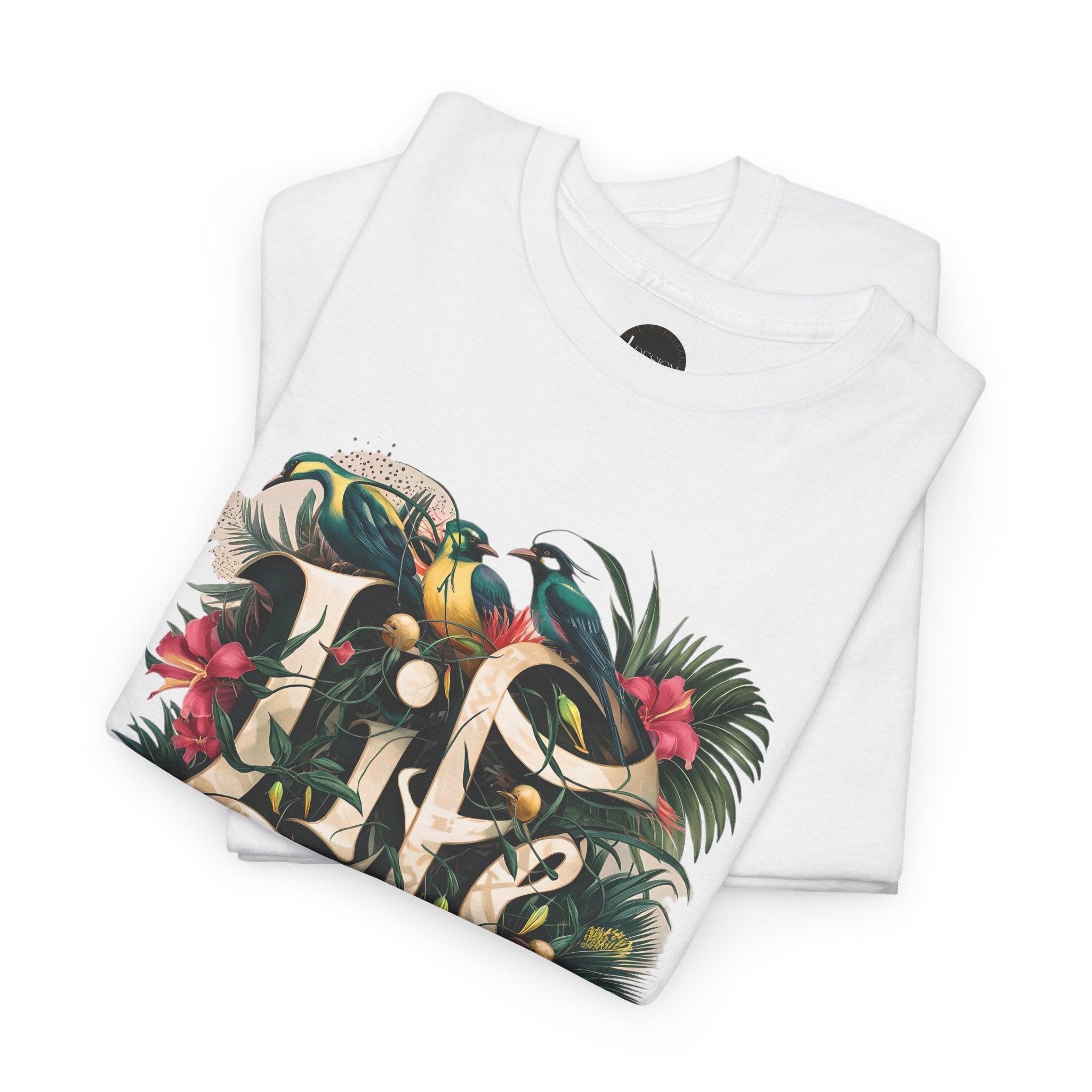 Camiseta orgánica LIFE con salpicaduras de color