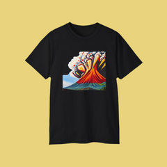 Camiseta Stratacano (arte del volcán de Montserrat)