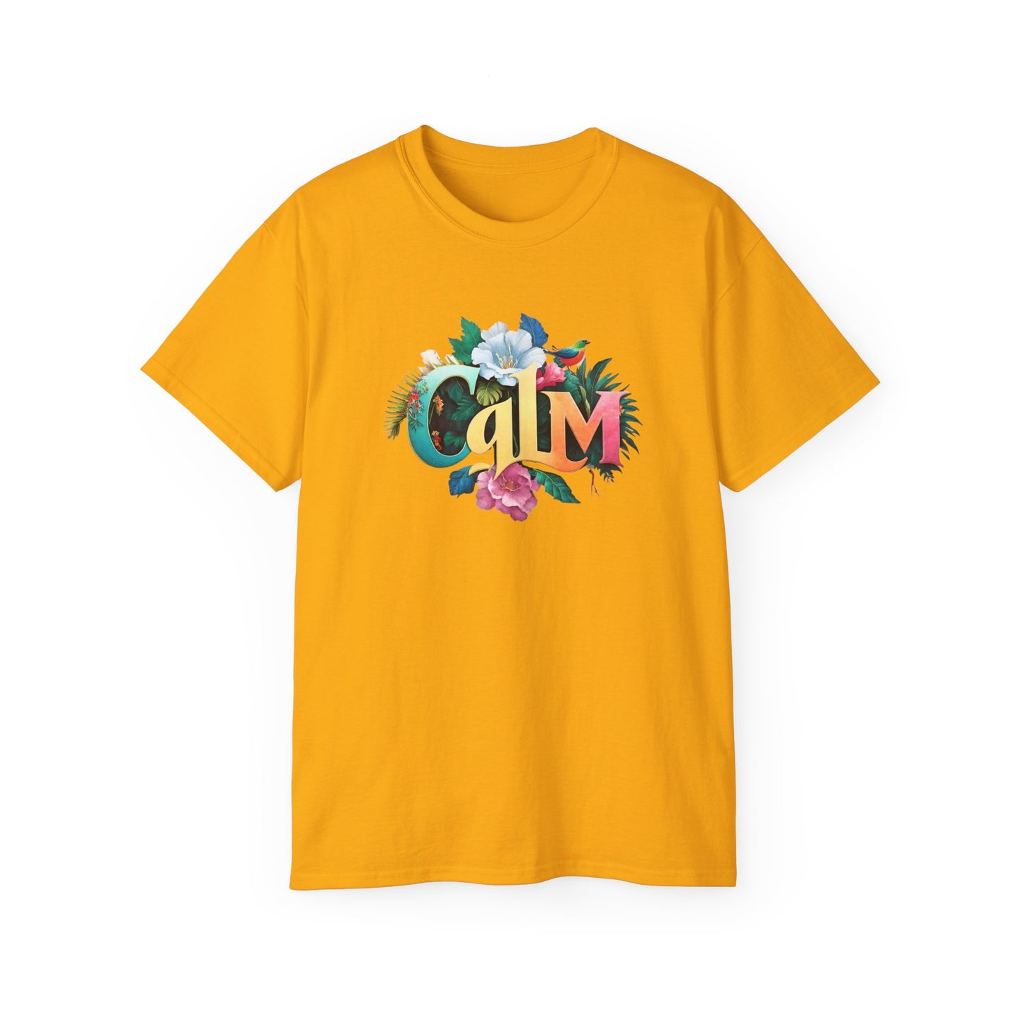 CALM Floral Organic Color Splash Tee