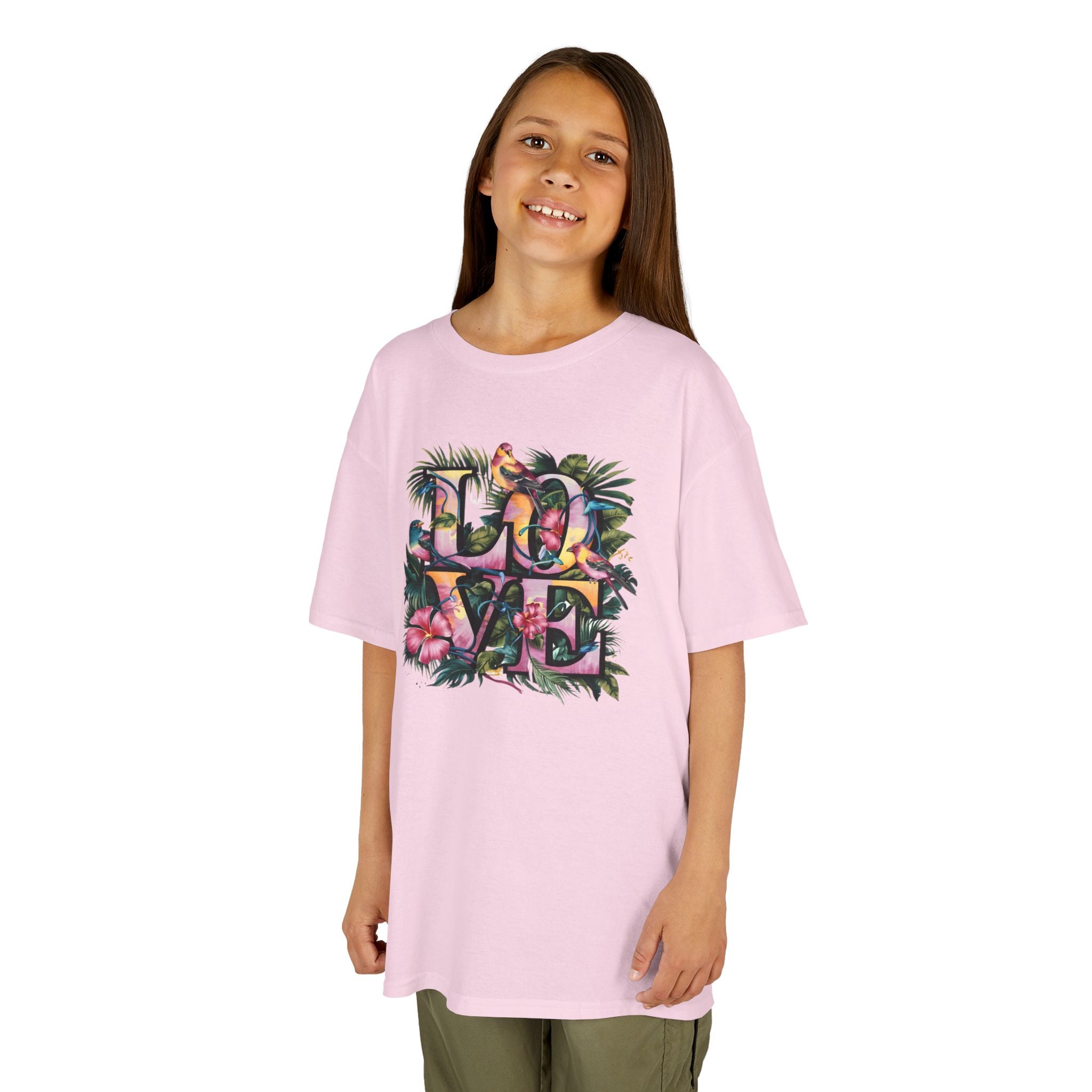 LOVE Organic Kids Tee, Children's T-Shirt, Youth Shirt, Kid's Clothing, Organic Cotton Top