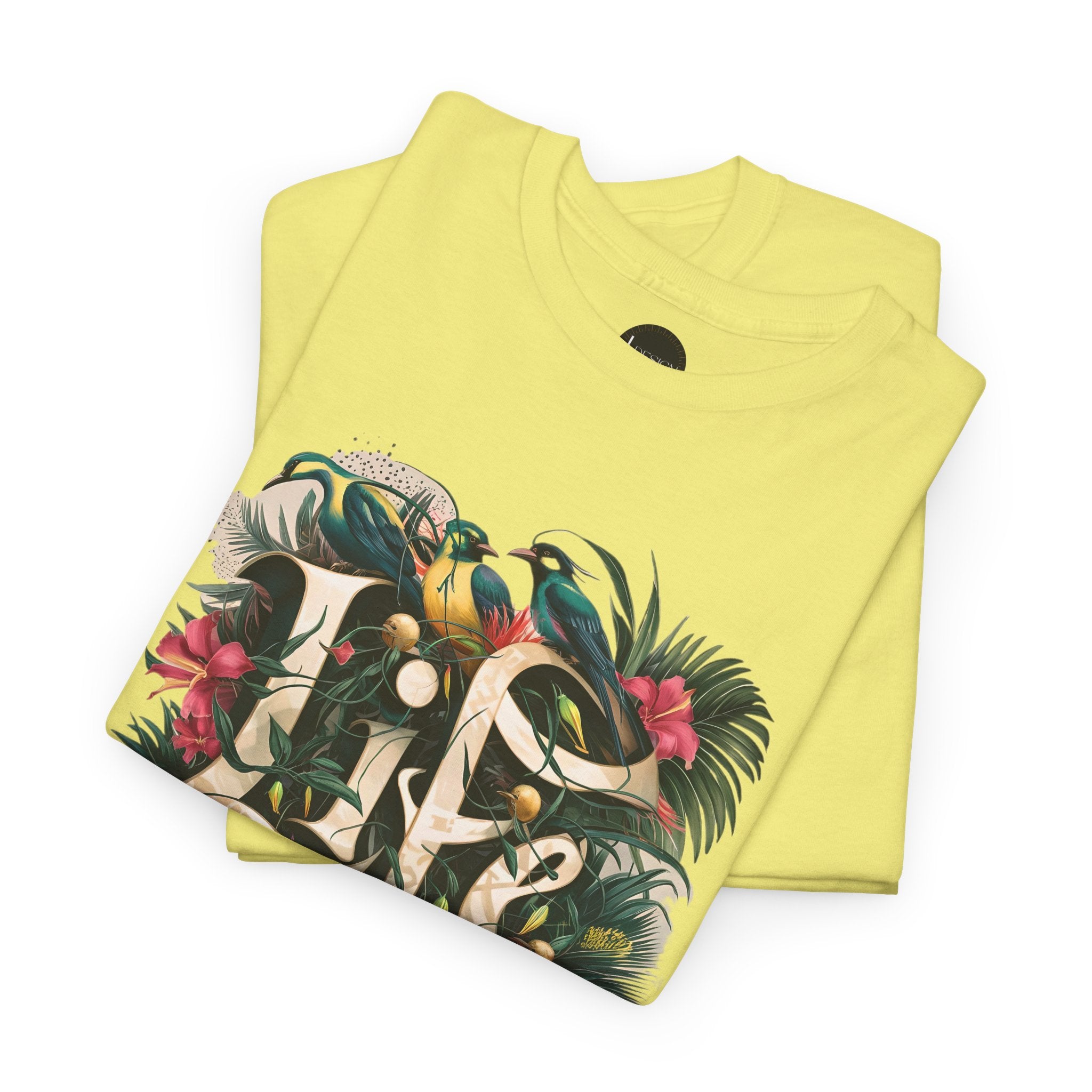 Camiseta orgánica LIFE con salpicaduras de color