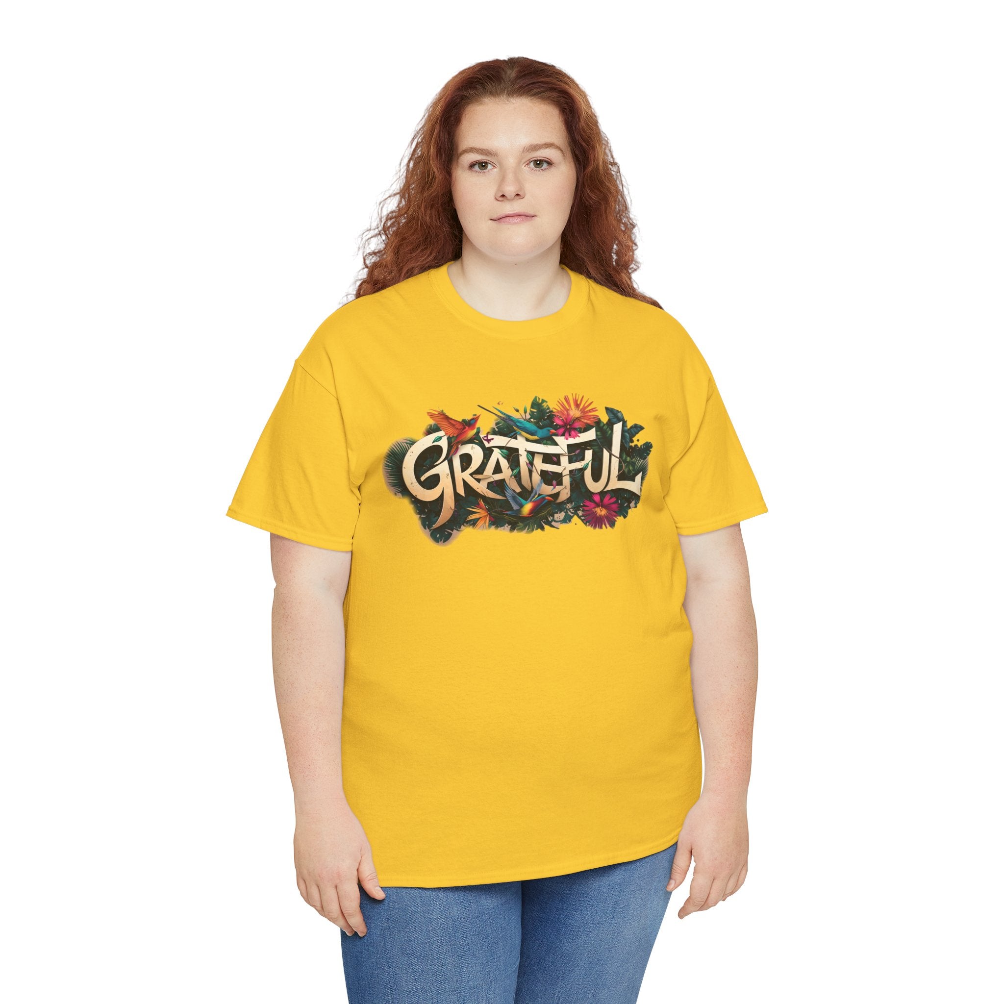T-shirt bio GRATEFUL à imprimé coloré