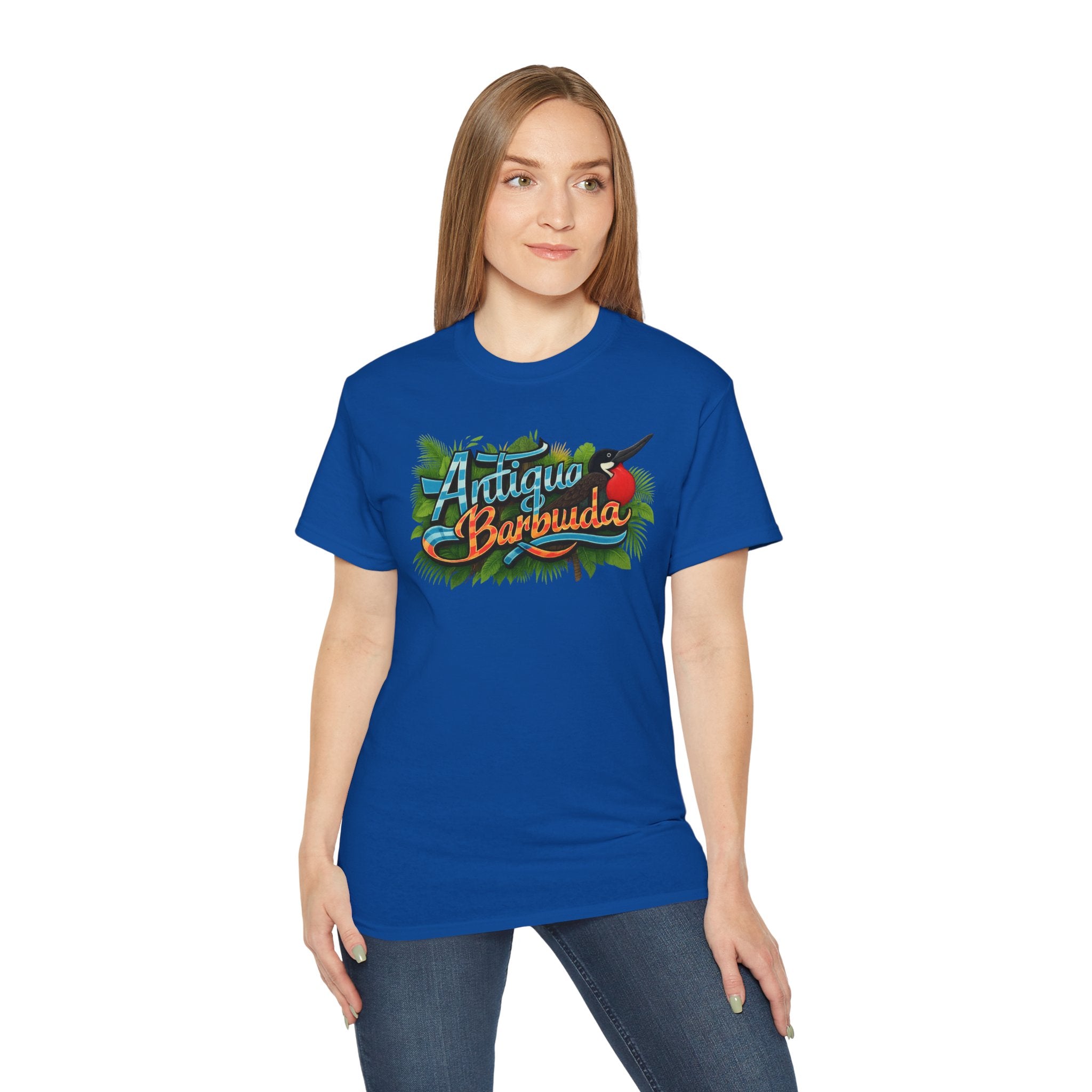 Camiseta con salpicaduras de color de Antigua y Barbuda