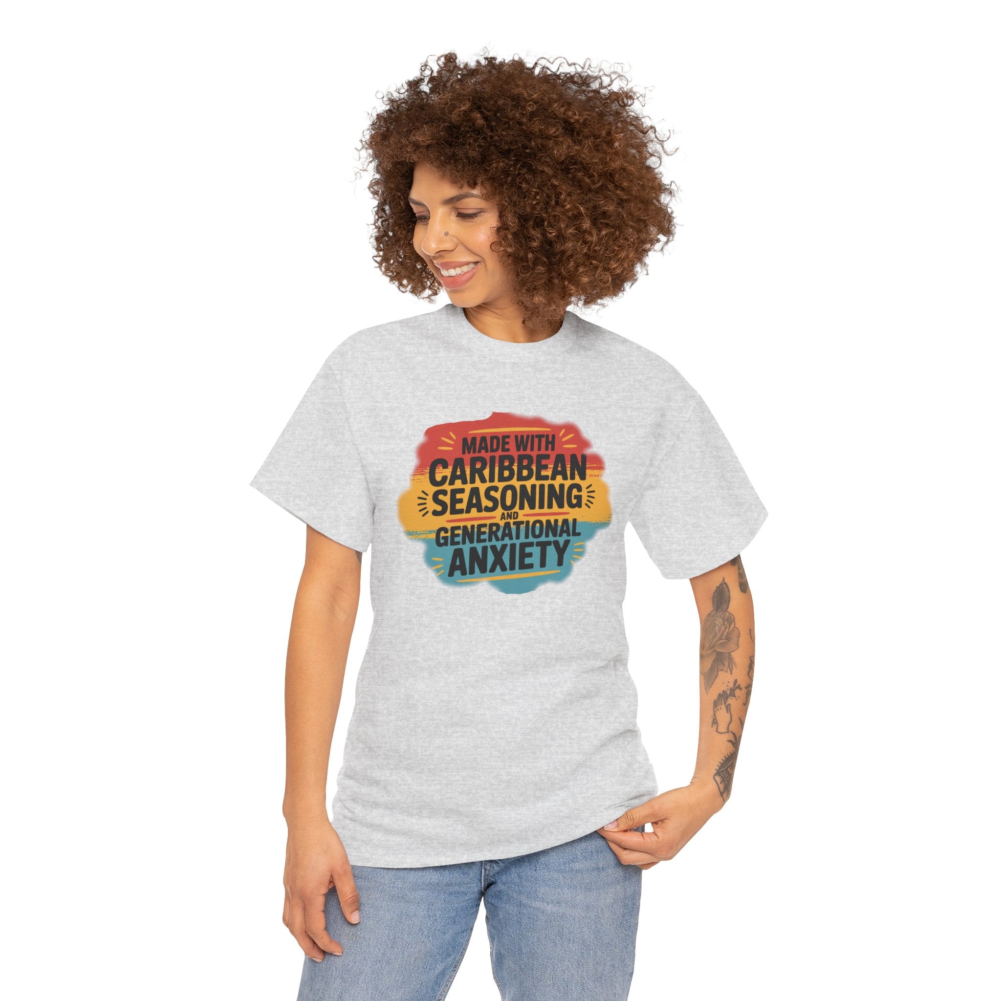 Made With Caribbean Seasoning & Generational Anxiety Tee