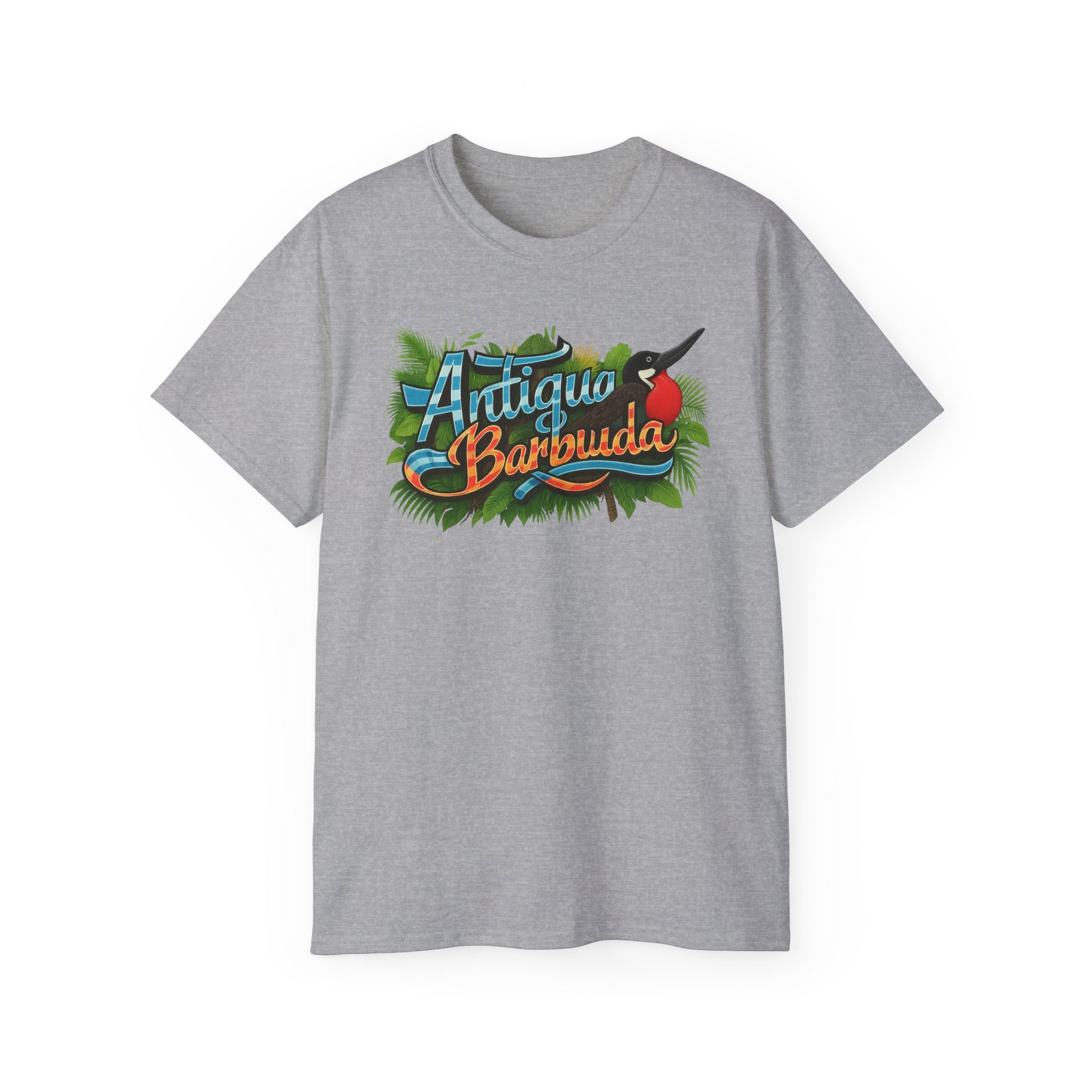Camiseta con salpicaduras de color de Antigua y Barbuda