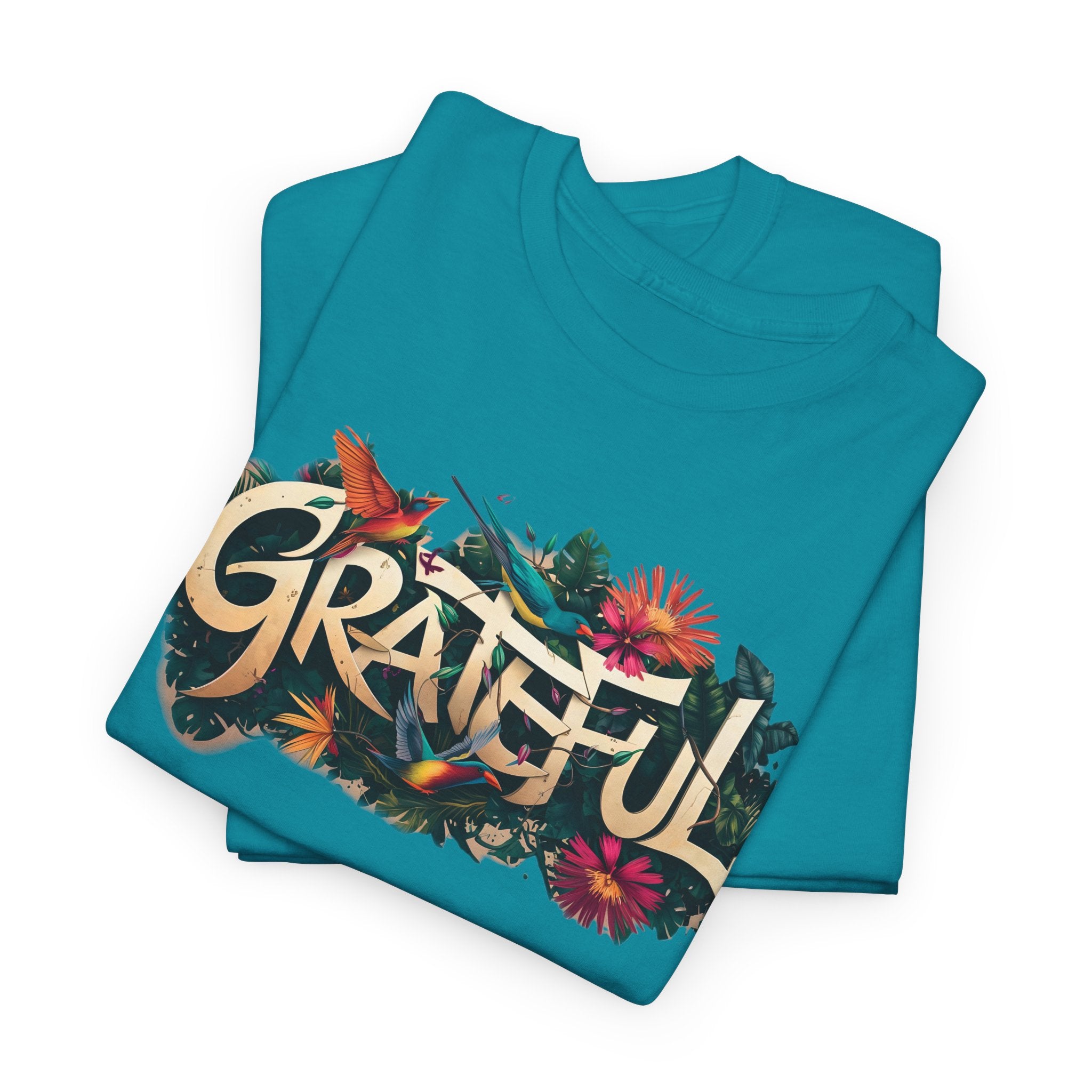 T-shirt bio GRATEFUL à imprimé coloré