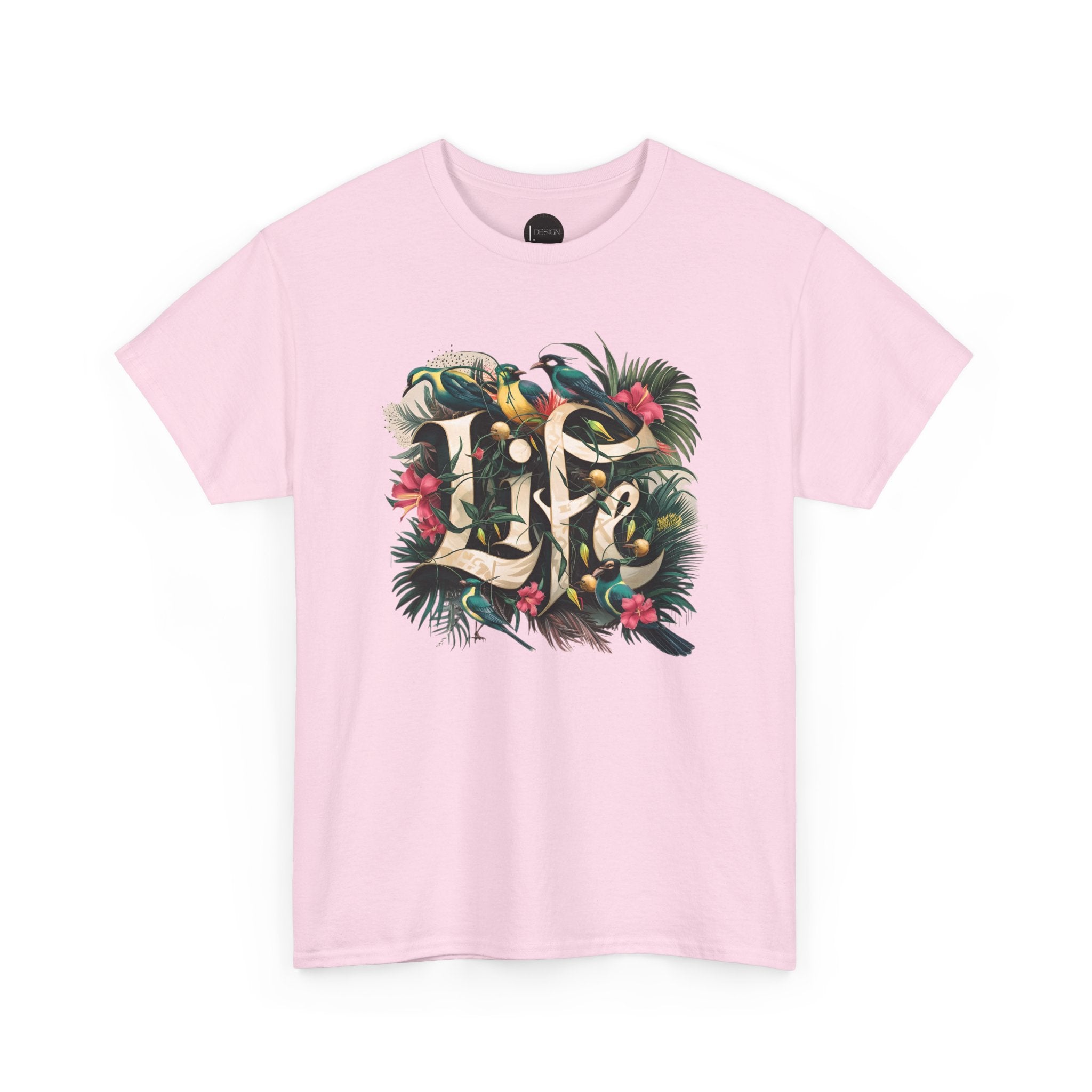 Camiseta orgánica LIFE con salpicaduras de color