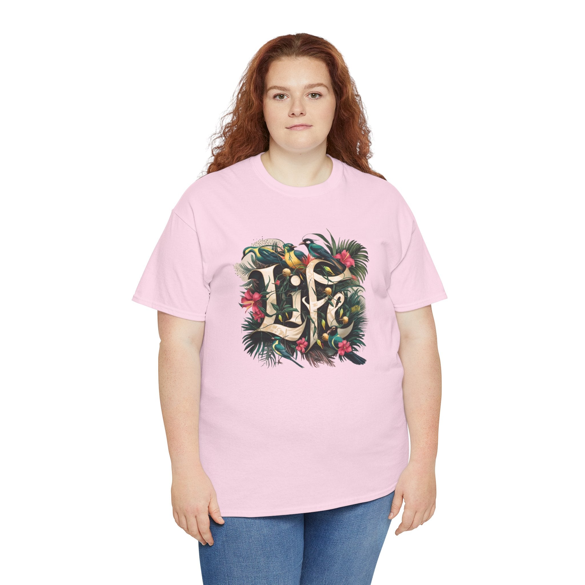Camiseta orgánica LIFE con salpicaduras de color